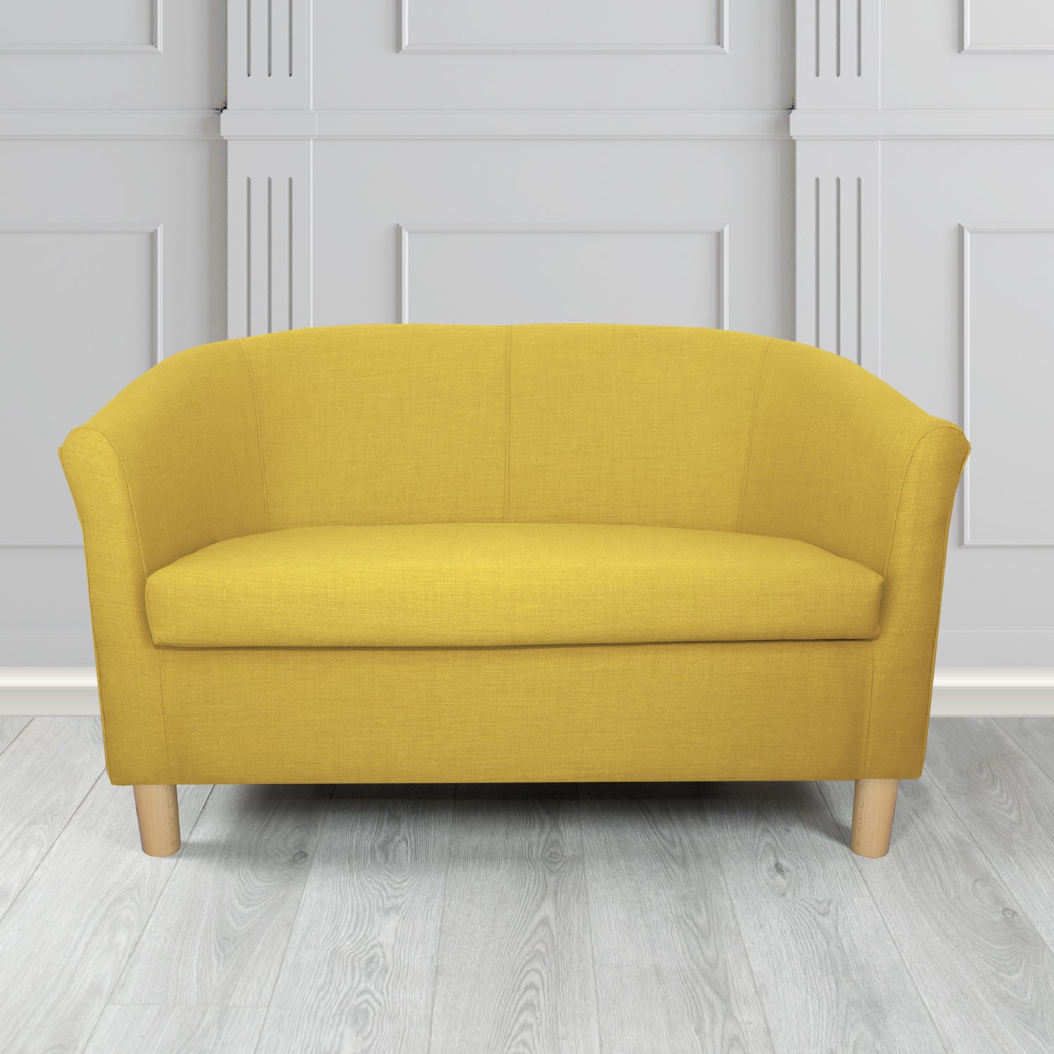 Tuscany 2 Seater Tub Sofa in Romo Osumi Plain Cotton Blend Crib 5 Fabric