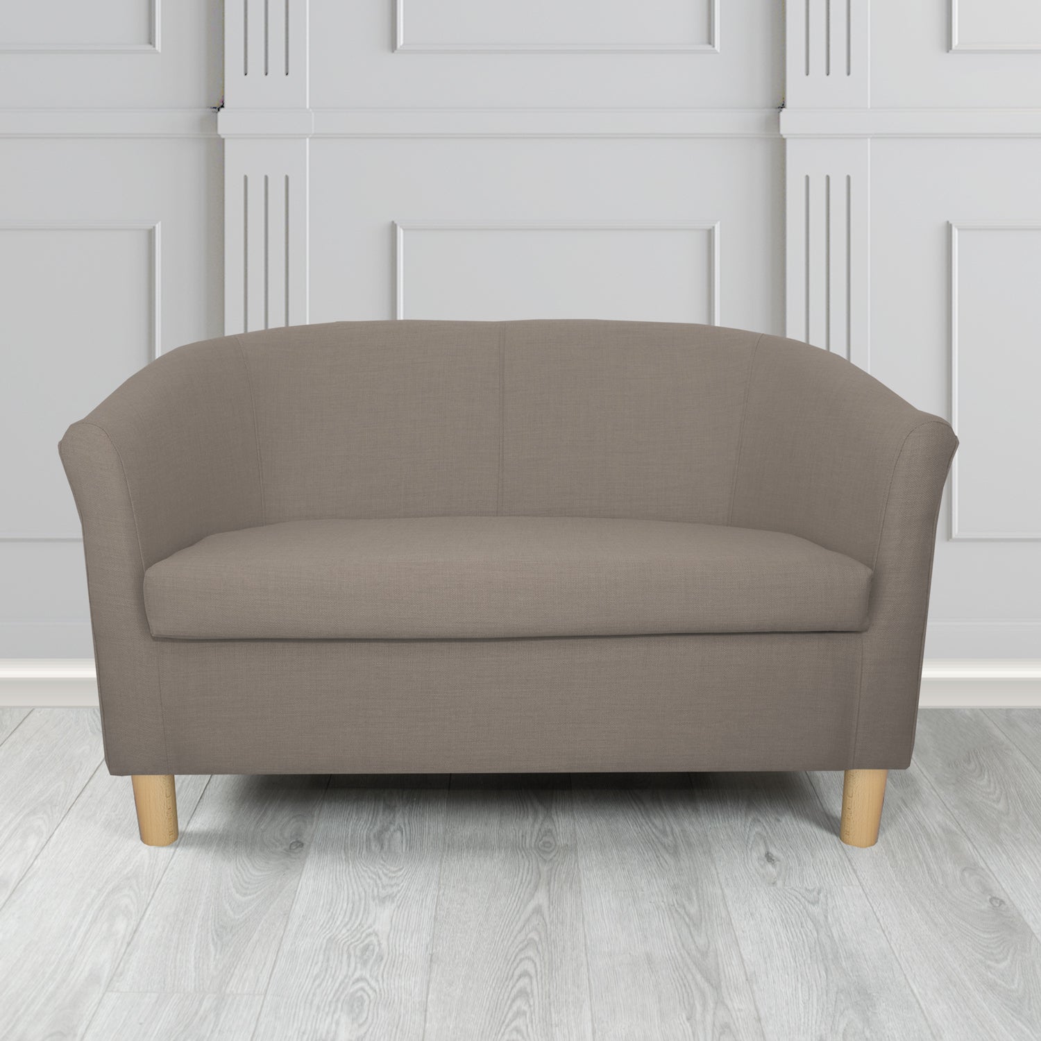 Tuscany 2 Seater Tub Sofa in Romo Osumi Plain Cotton Blend Crib 5 Fabric