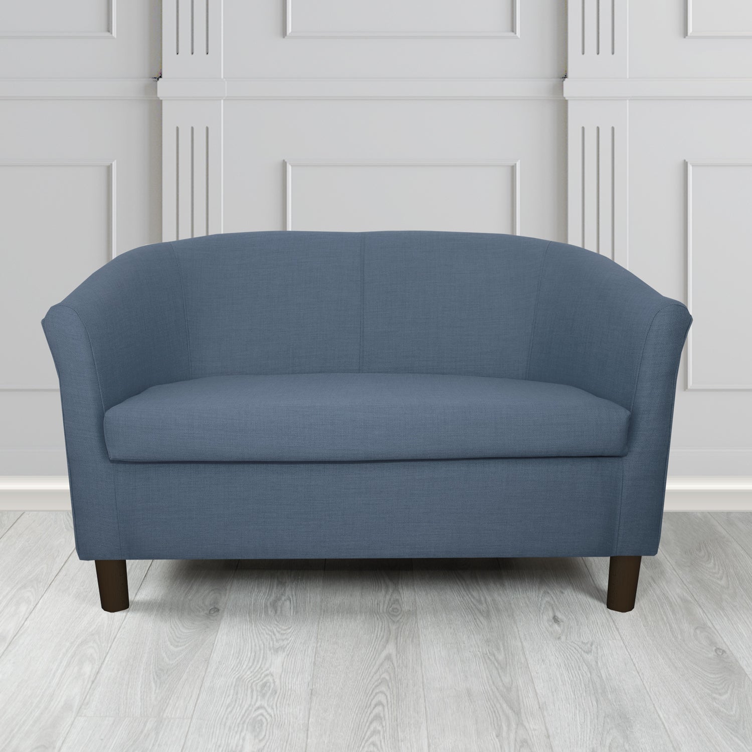 Tuscany 2 Seater Tub Sofa in Romo Osumi Plain Cotton Blend Crib 5 Fabric