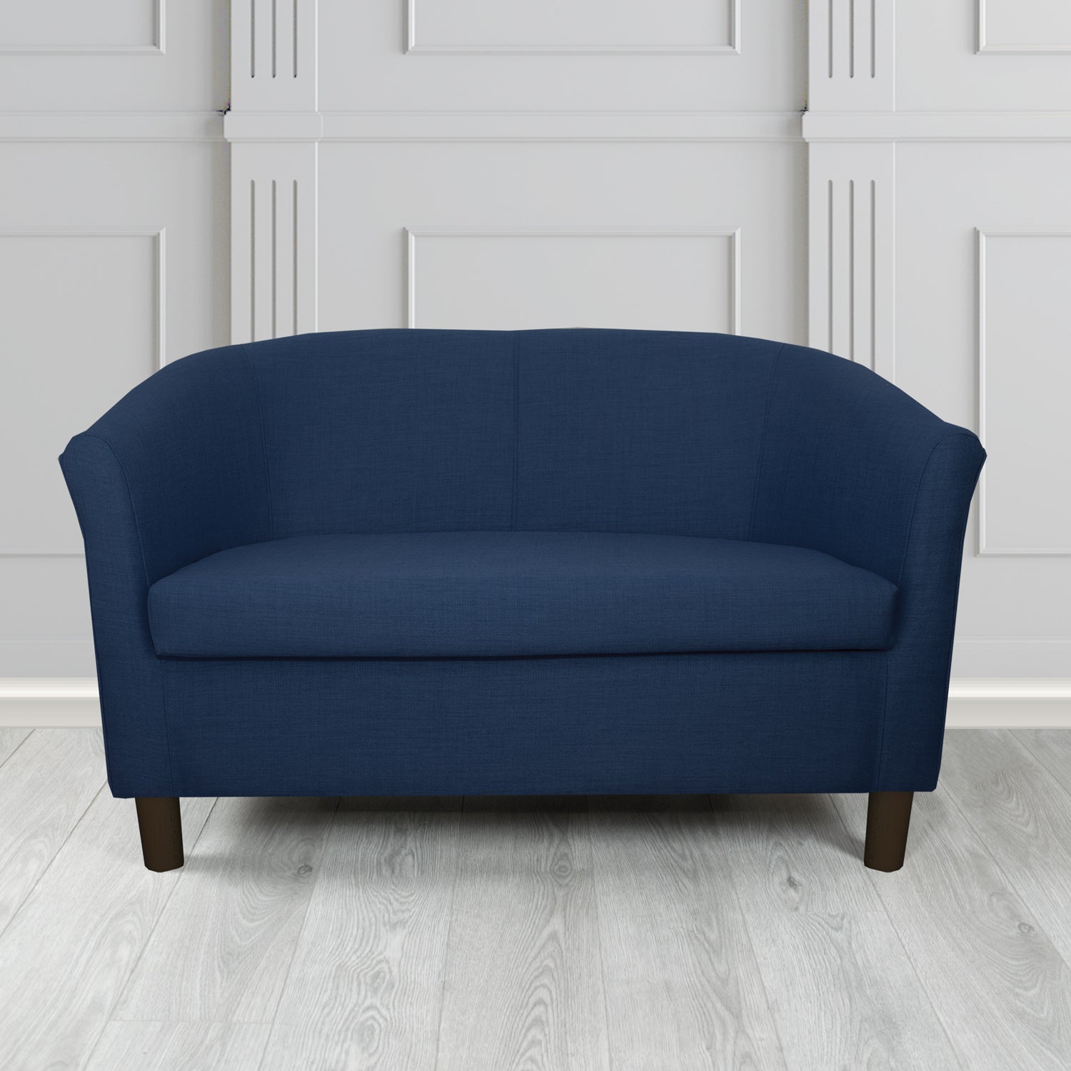 Tuscany 2 Seater Tub Sofa in Romo Osumi Plain Cotton Blend Crib 5 Fabric