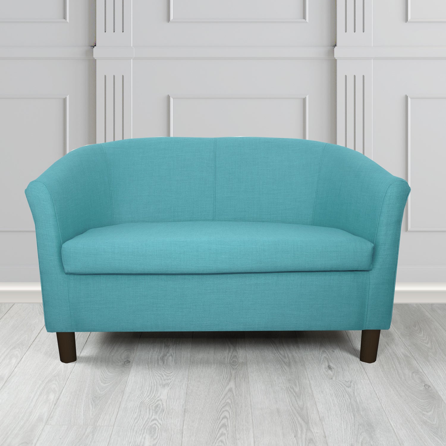 Tuscany 2 Seater Tub Sofa in Romo Osumi Plain Cotton Blend Crib 5 Fabric