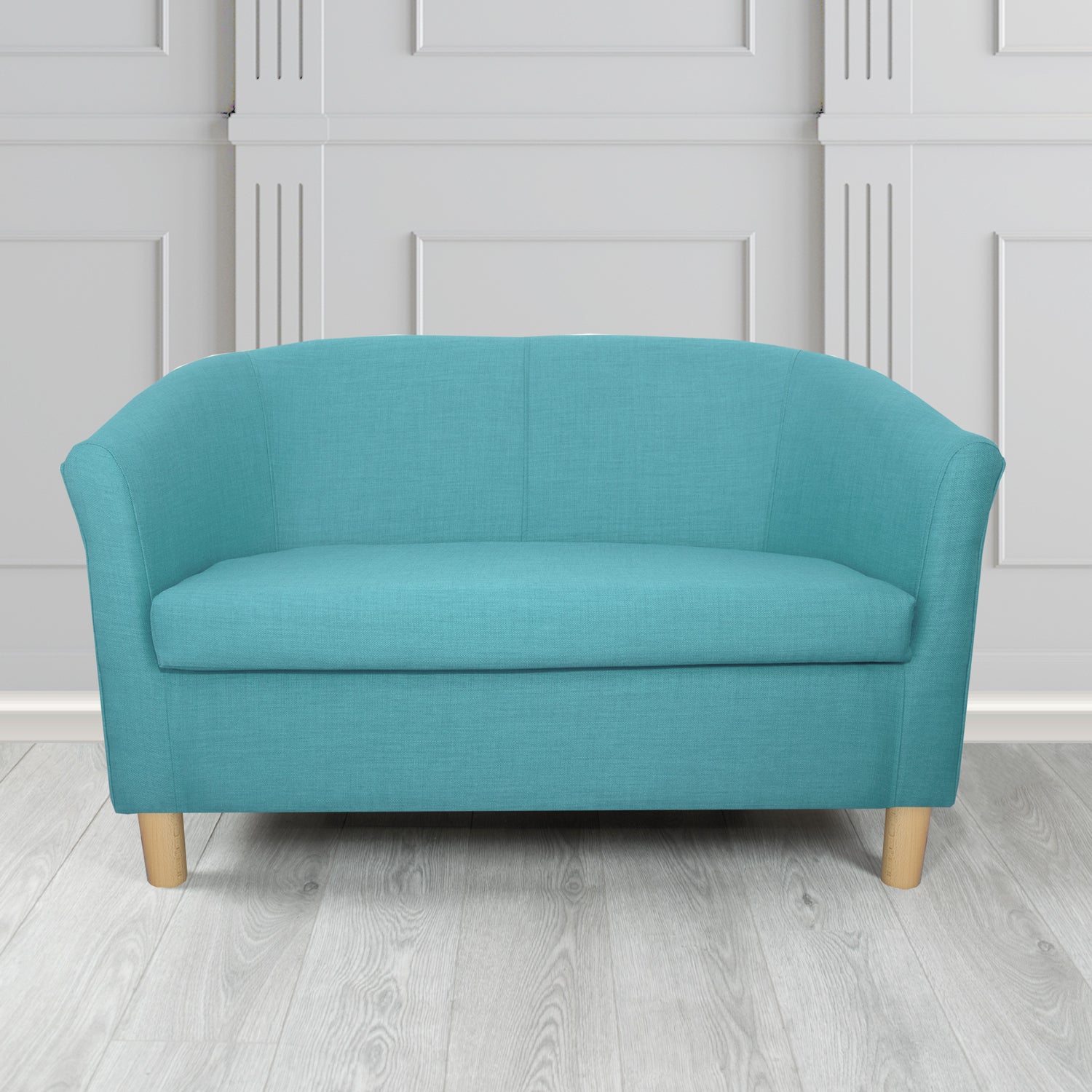 Tuscany 2 Seater Tub Sofa in Romo Osumi Plain Cotton Blend Crib 5 Fabric