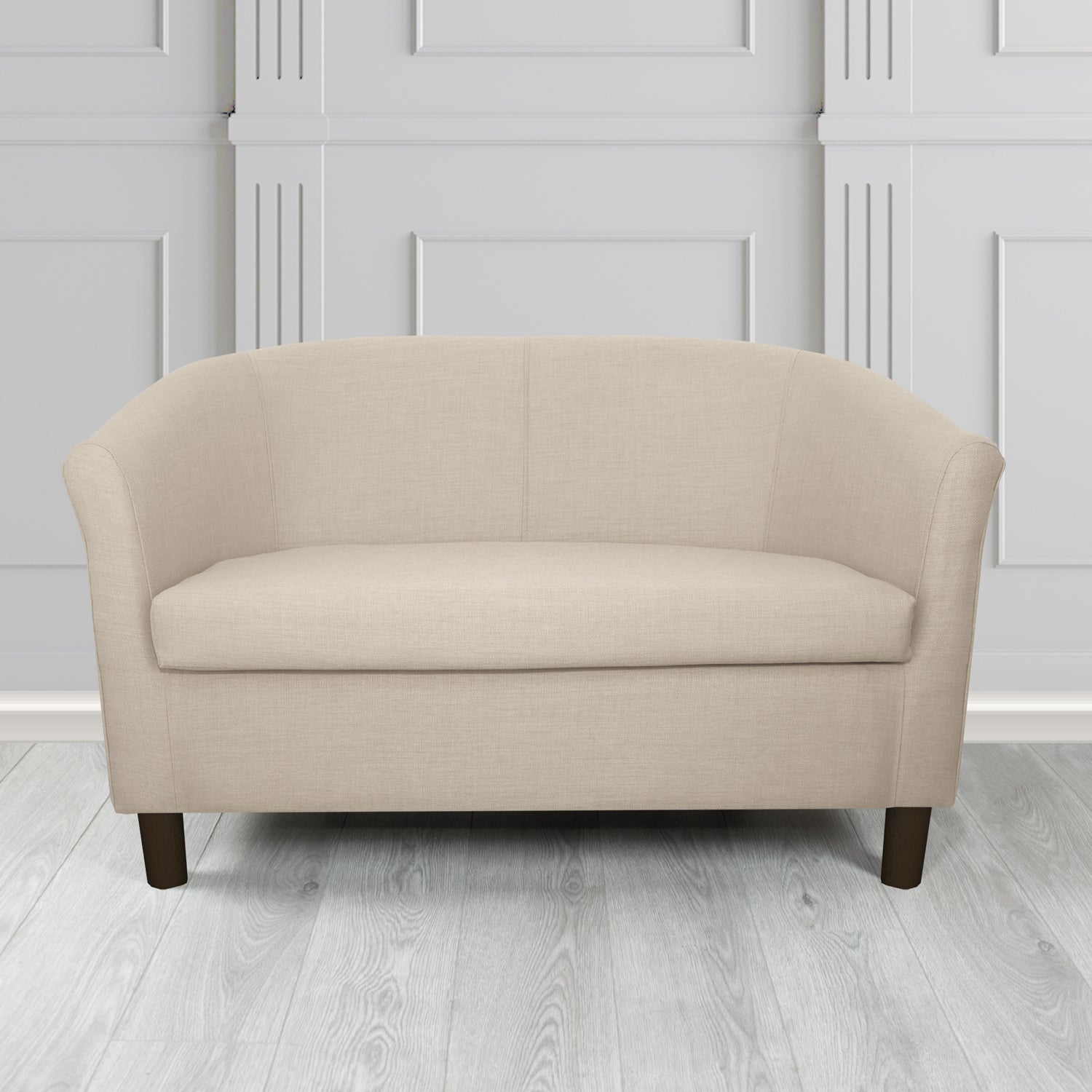 Tuscany 2 Seater Tub Sofa in Romo Osumi Plain Cotton Blend Crib 5 Fabric