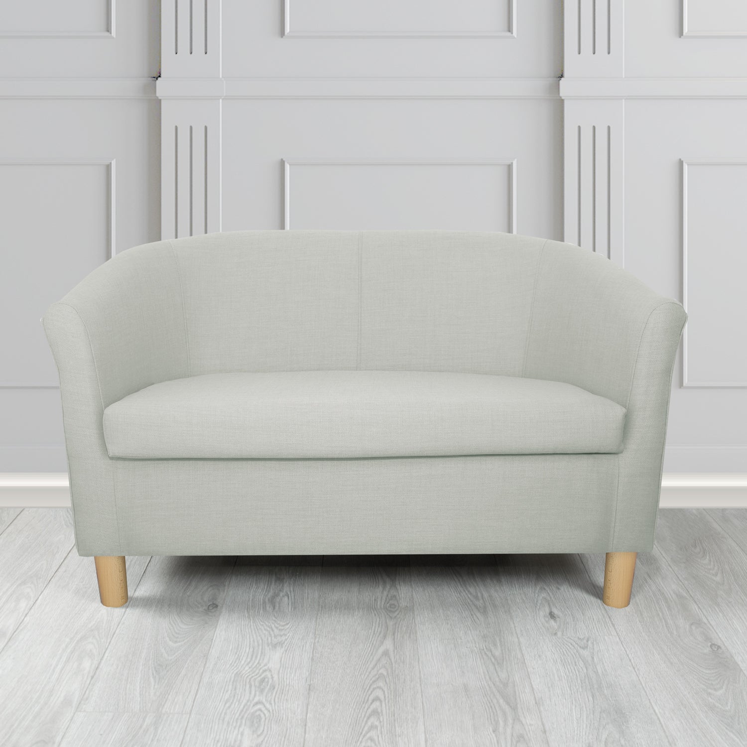Tuscany 2 Seater Tub Sofa in Romo Osumi Plain Cotton Blend Crib 5 Fabric
