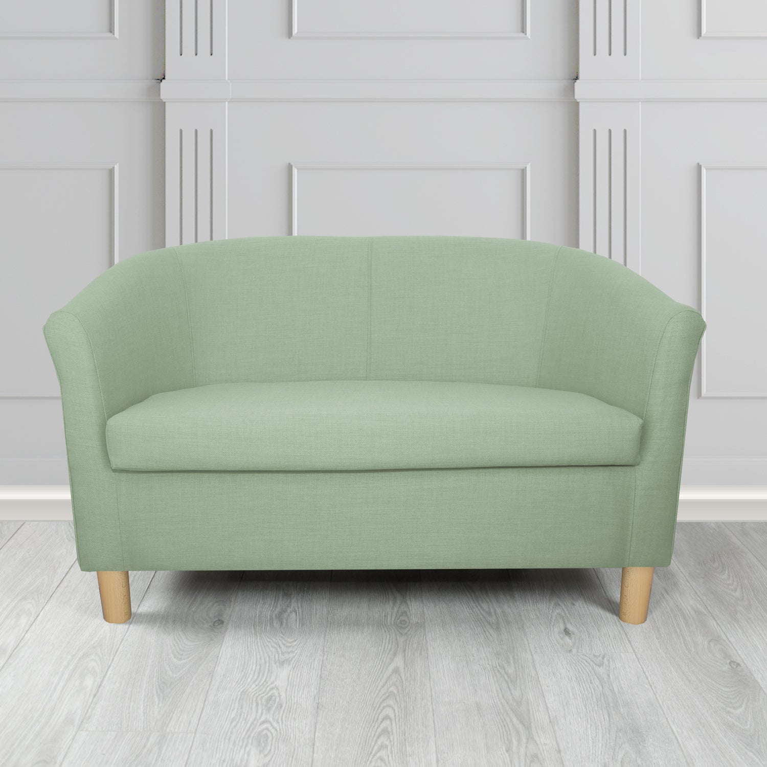 Tuscany 2 Seater Tub Sofa in Romo Osumi Plain Cotton Blend Crib 5 Fabric