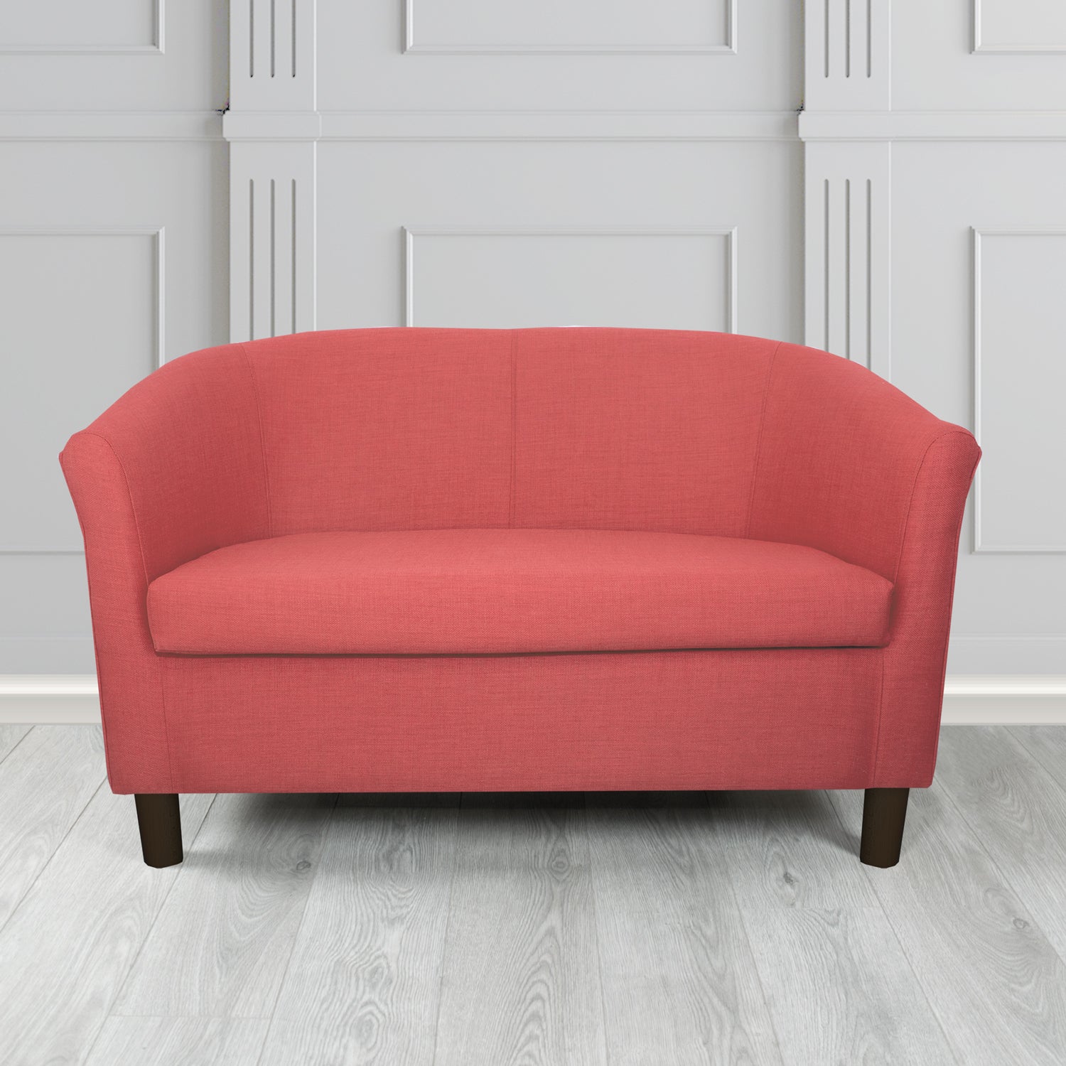 Tuscany 2 Seater Tub Sofa in Romo Osumi Plain Cotton Blend Crib 5 Fabric