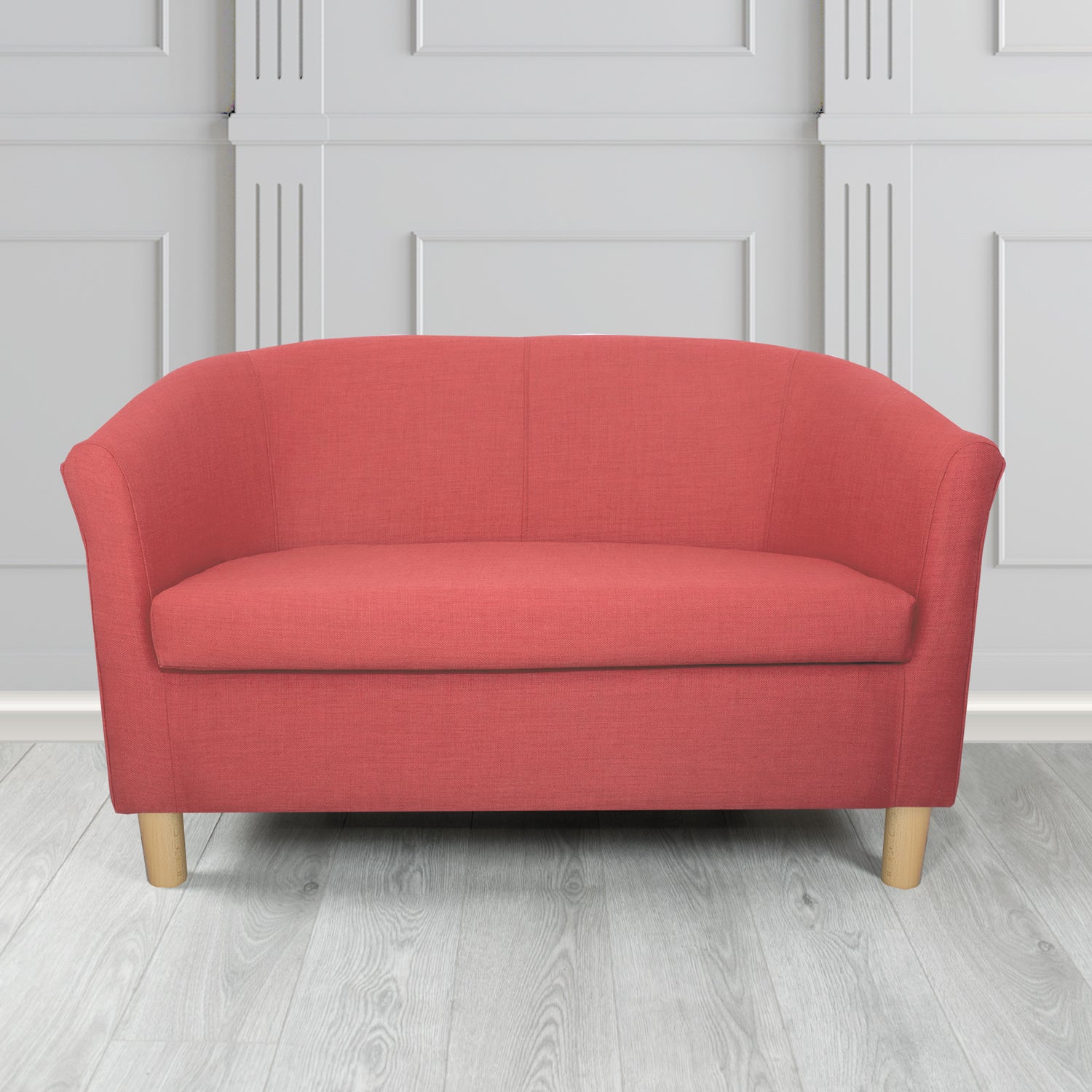 Tuscany 2 Seater Tub Sofa in Romo Osumi Plain Cotton Blend Crib 5 Fabric