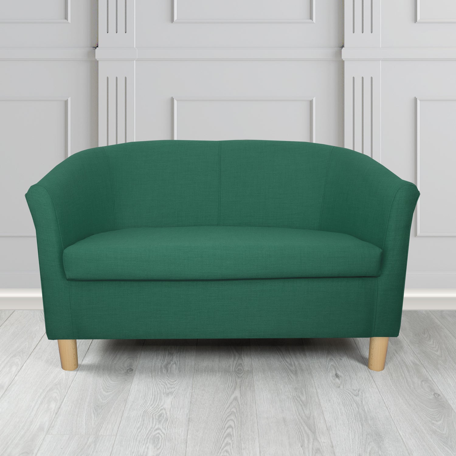 Tuscany 2 Seater Tub Sofa in Romo Osumi Plain Cotton Blend Crib 5 Fabric