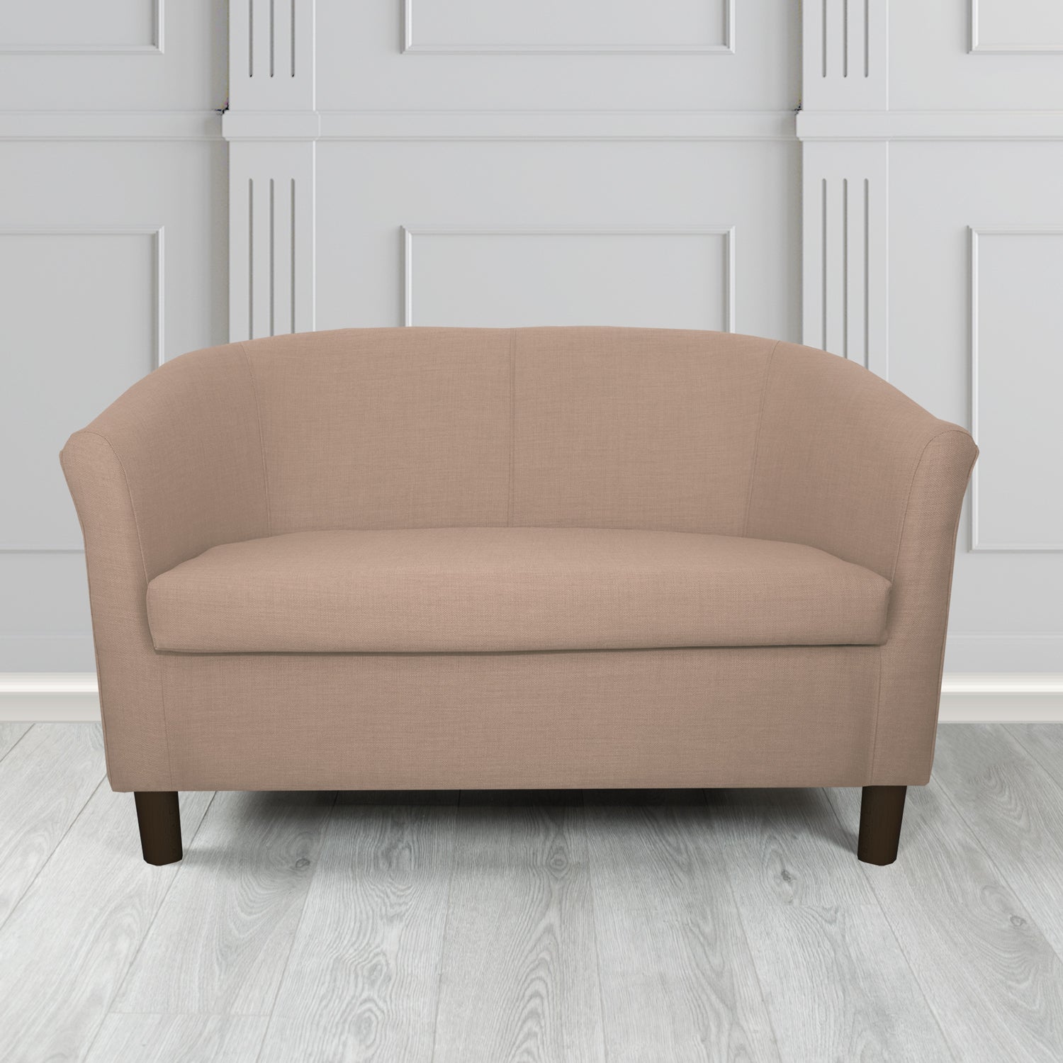 Tuscany 2 Seater Tub Sofa in Romo Osumi Plain Cotton Blend Crib 5 Fabric