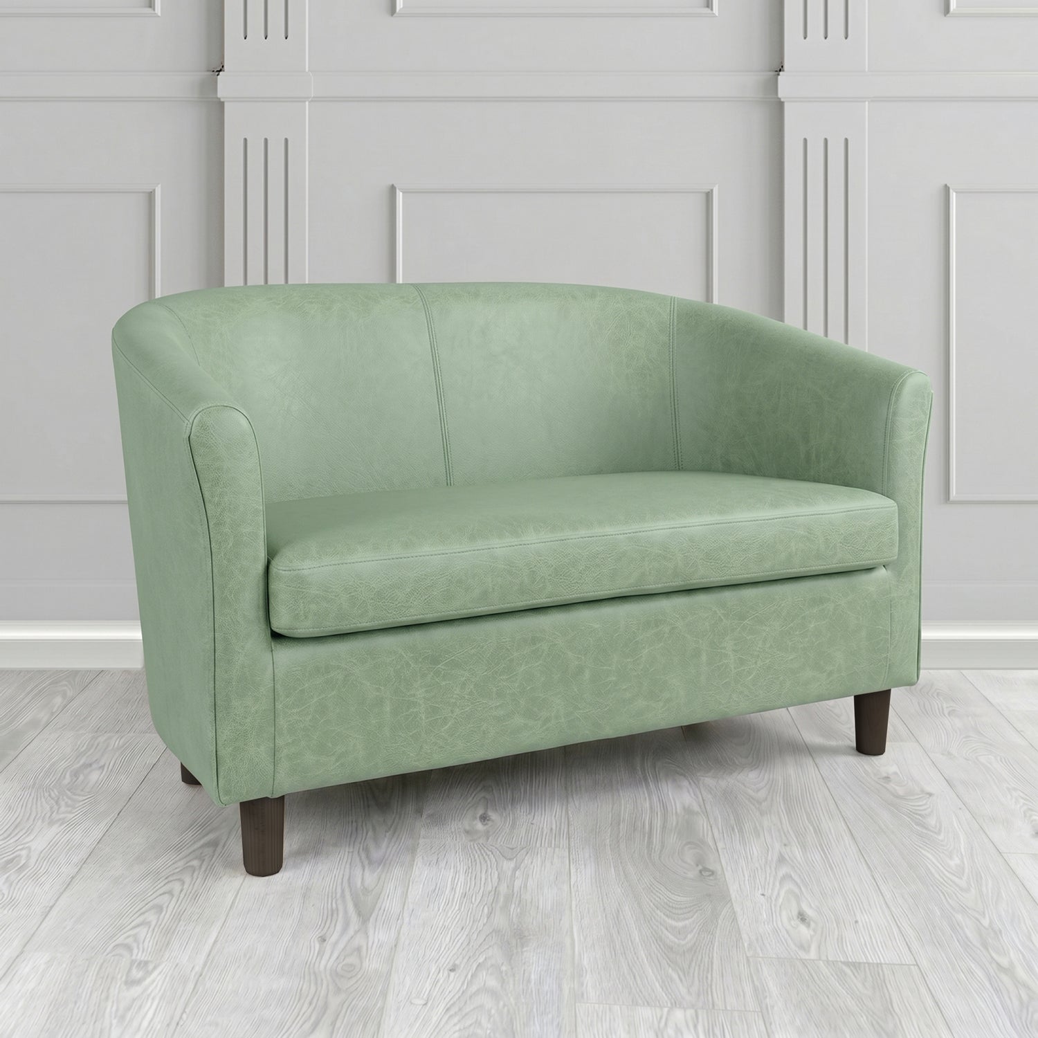 Tuscany 2 Seater Tub Sofa in Crest Leather Saloon Semi-Aniline Crib 5 Genuine Leather