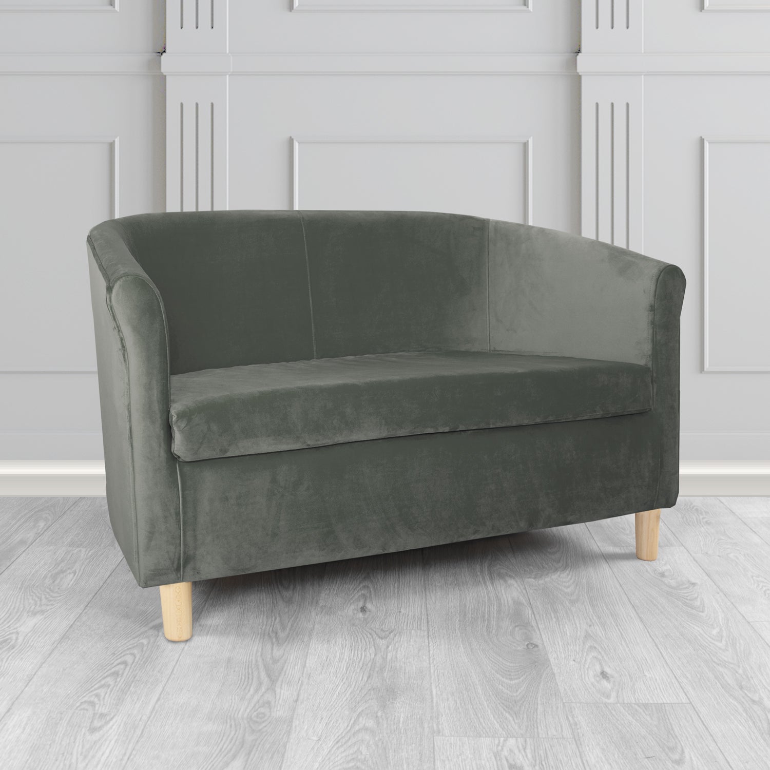 Tuscany 2 Seater Tub Sofa in Sapore Velvet Fabric