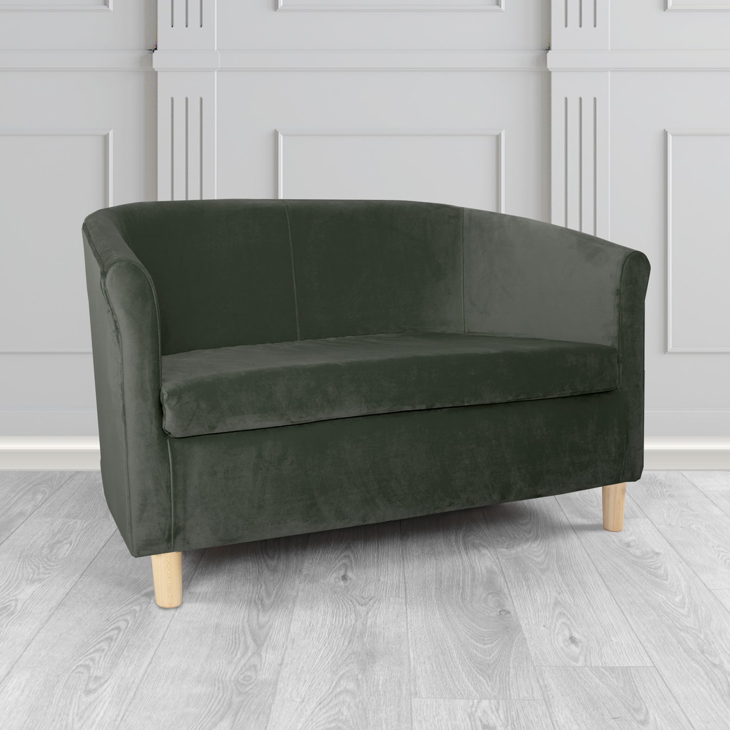 Tuscany 2 Seater Tub Sofa in Sapore Velvet Fabric