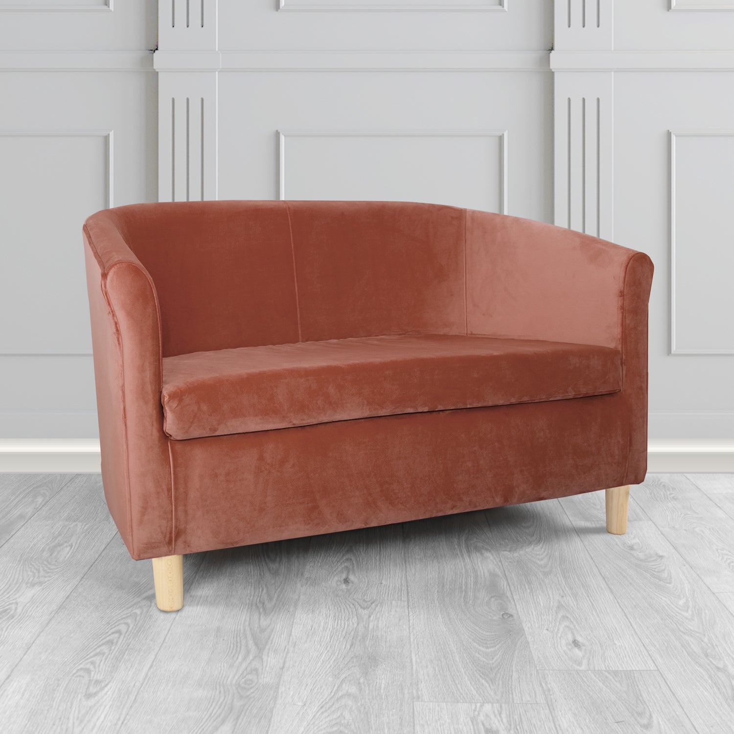 Tuscany 2 Seater Tub Sofa in Sapore Velvet Fabric