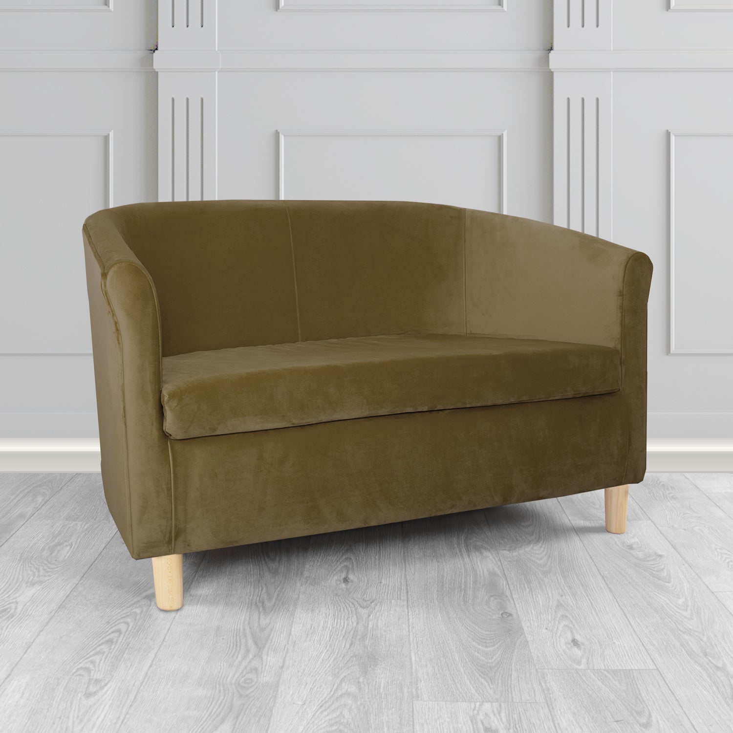 Tuscany 2 Seater Tub Sofa in Sapore Velvet Fabric
