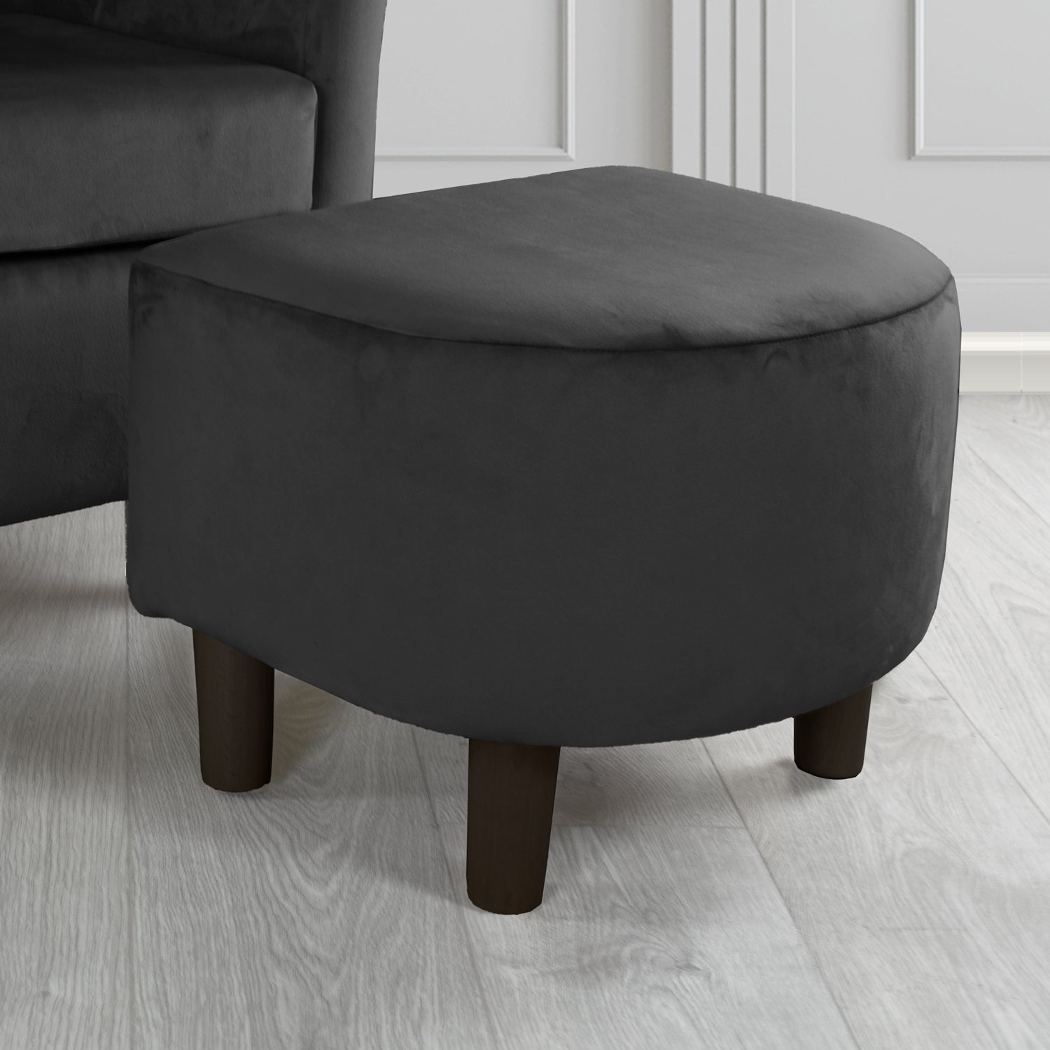 Tuscany Footstool in Tubz Monaco Plush Velvet Fabric