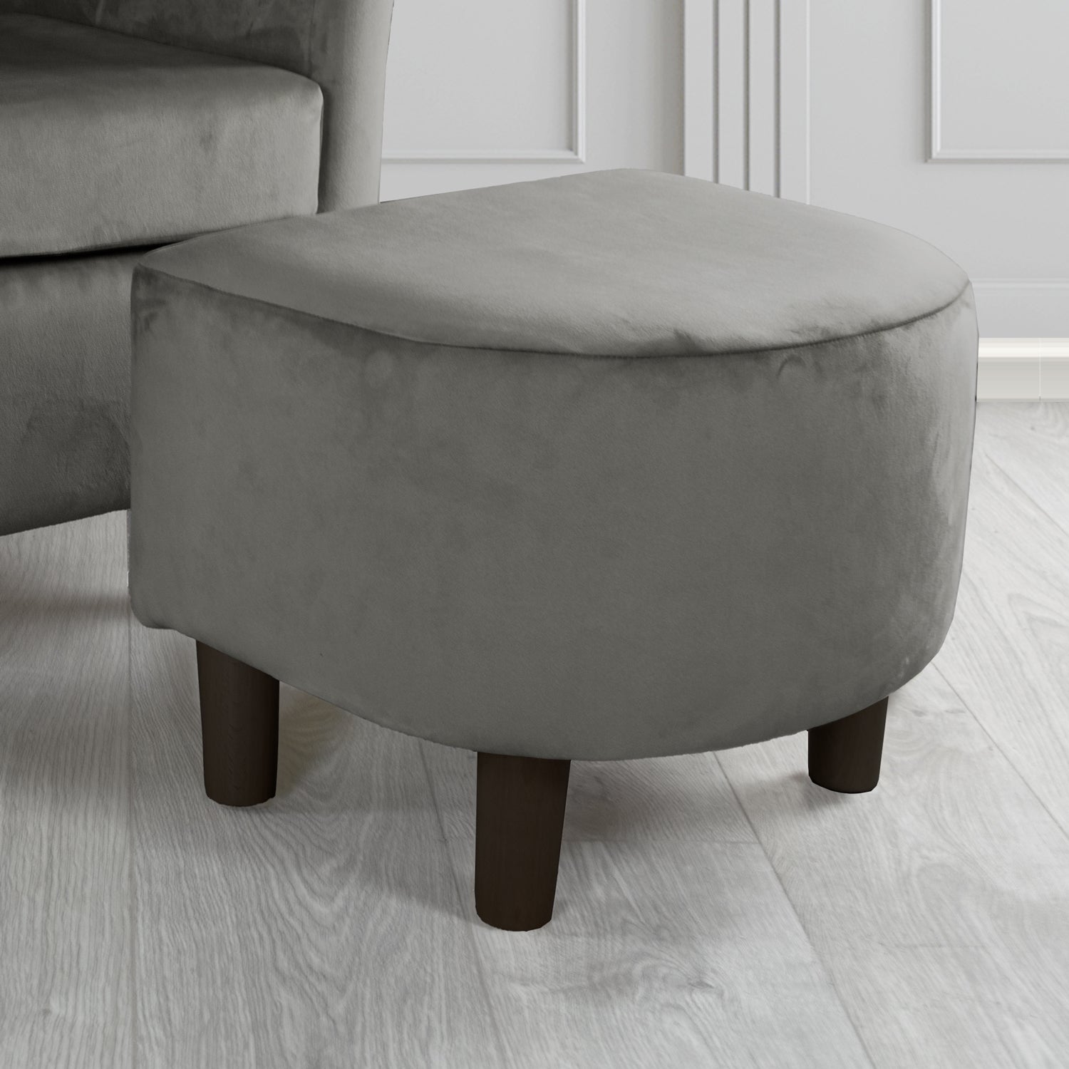 Tuscany Footstool in Tubz Monaco Plush Velvet Fabric