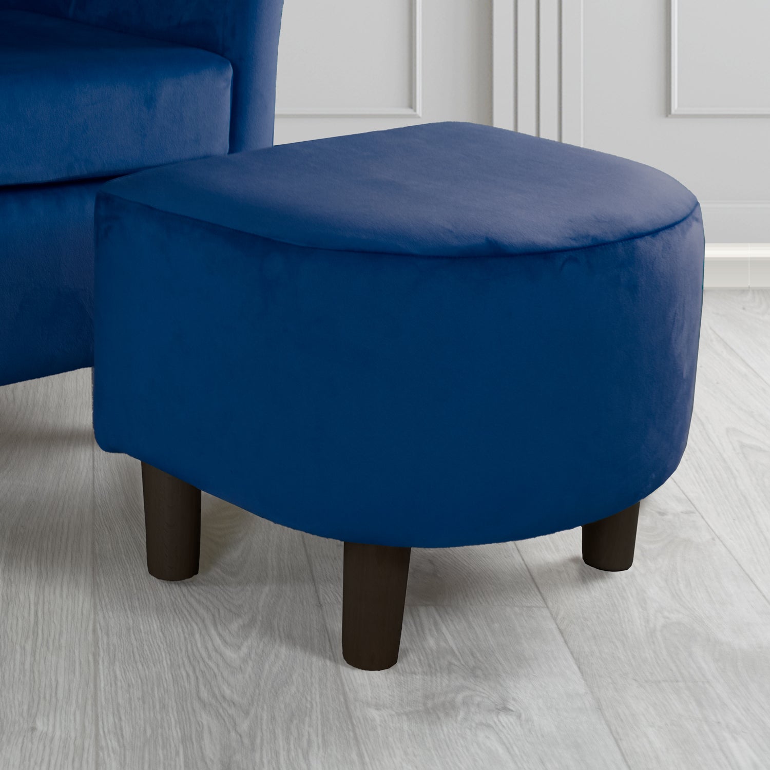 Tuscany Footstool in Tubz Monaco Plush Velvet Fabric