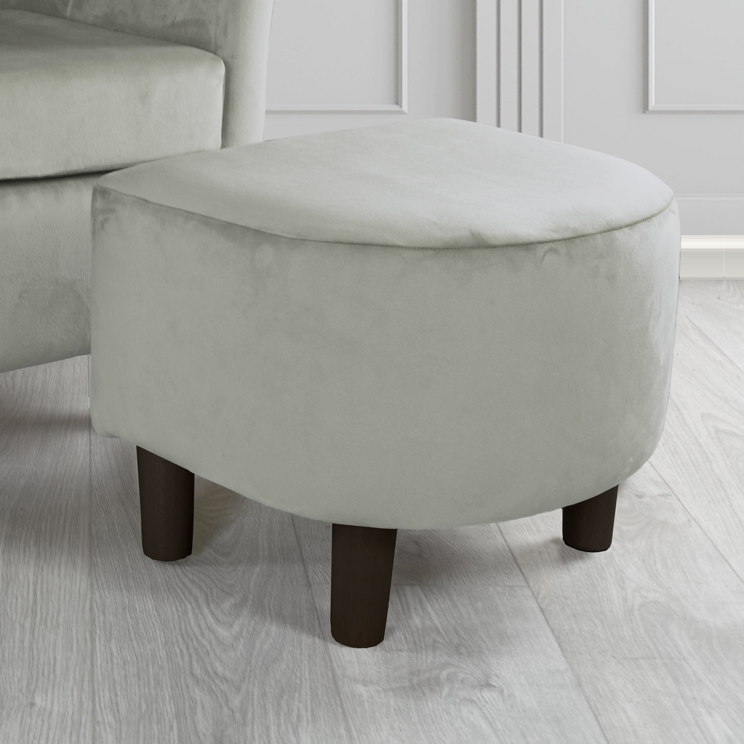 Tuscany Footstool in Tubz Monaco Plush Velvet Fabric