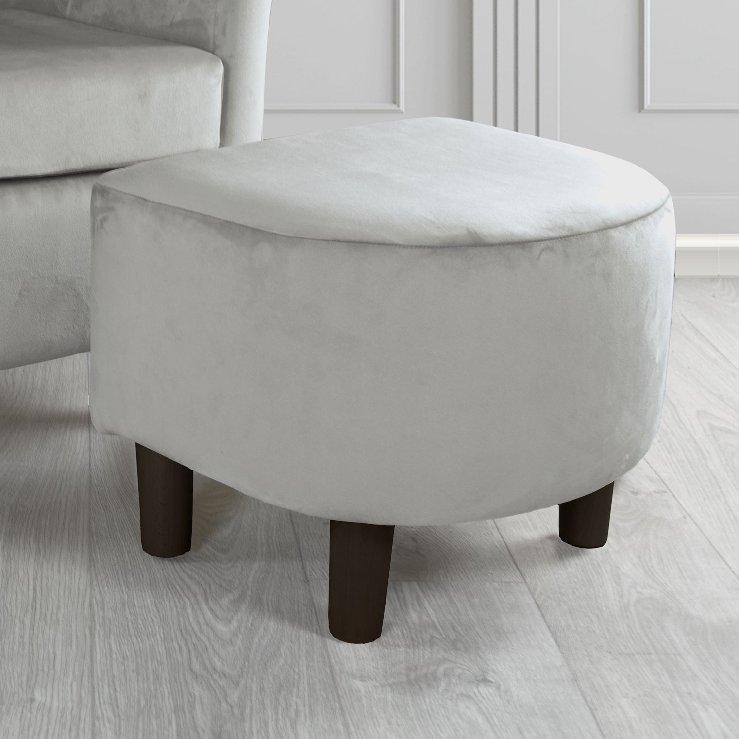 Tuscany Footstool in Tubz Monaco Plush Velvet Fabric