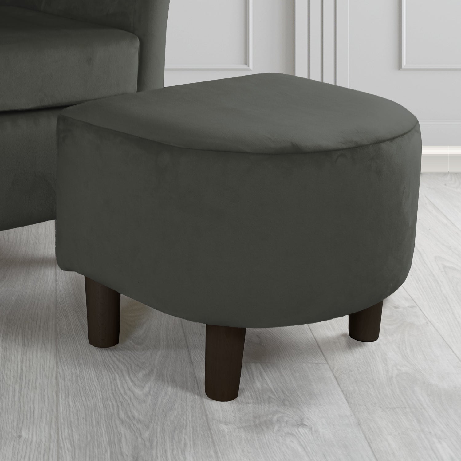 Tuscany Footstool in Sapore Velvet Fabric