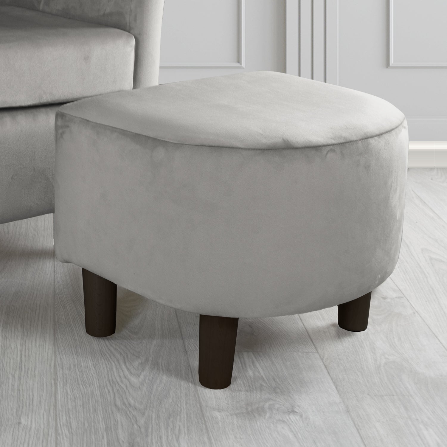 Tuscany Footstool in Sapore Velvet Fabric