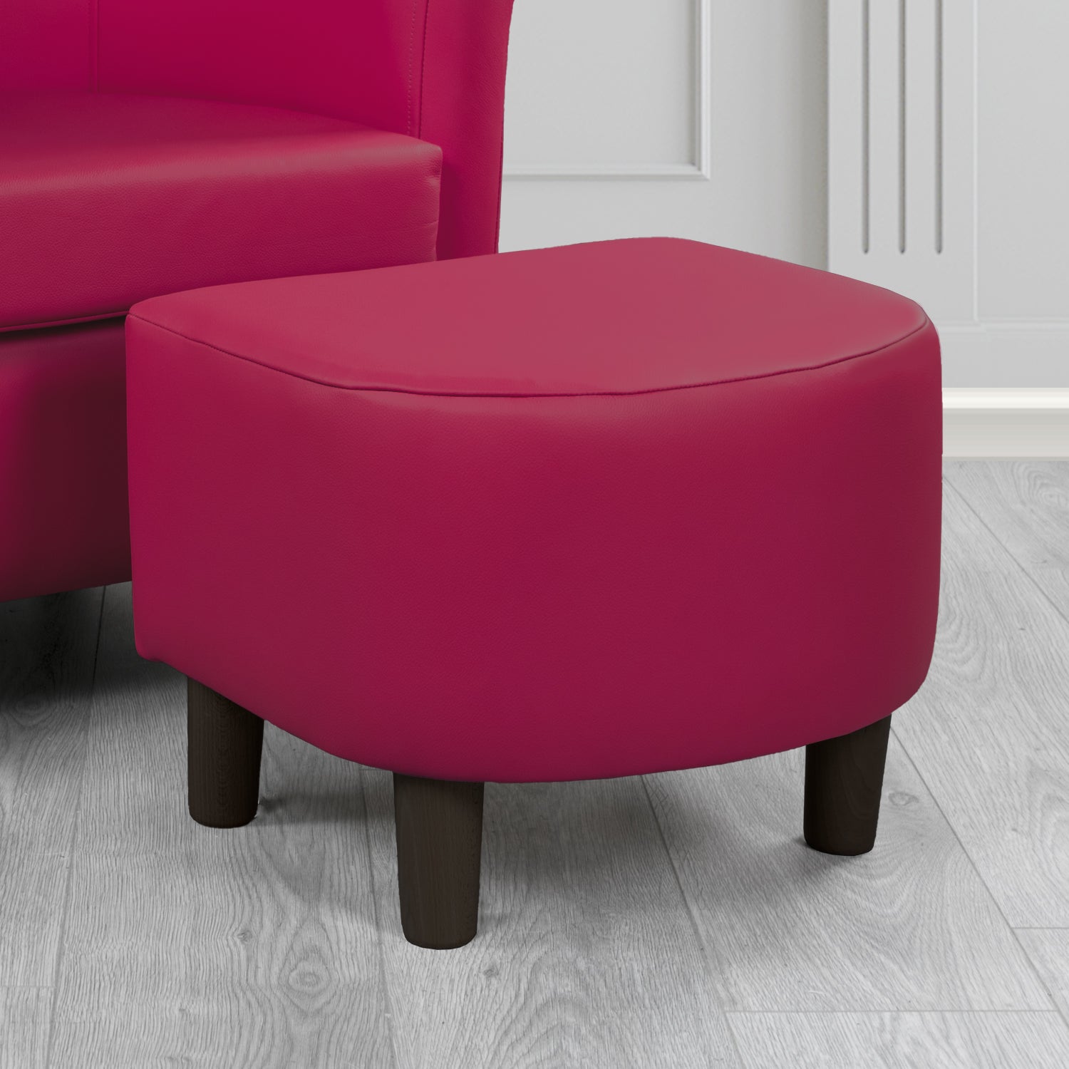 Tuscany Footstool in Crest Leather Shelly Crib 5 Genuine Leather