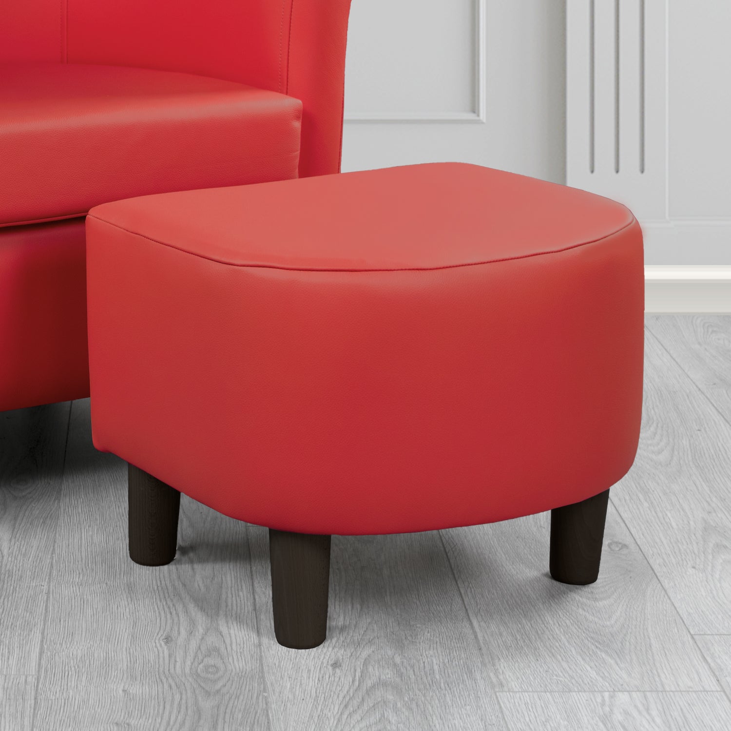 Tuscany Footstool in Crest Leather Shelly Crib 5 Genuine Leather
