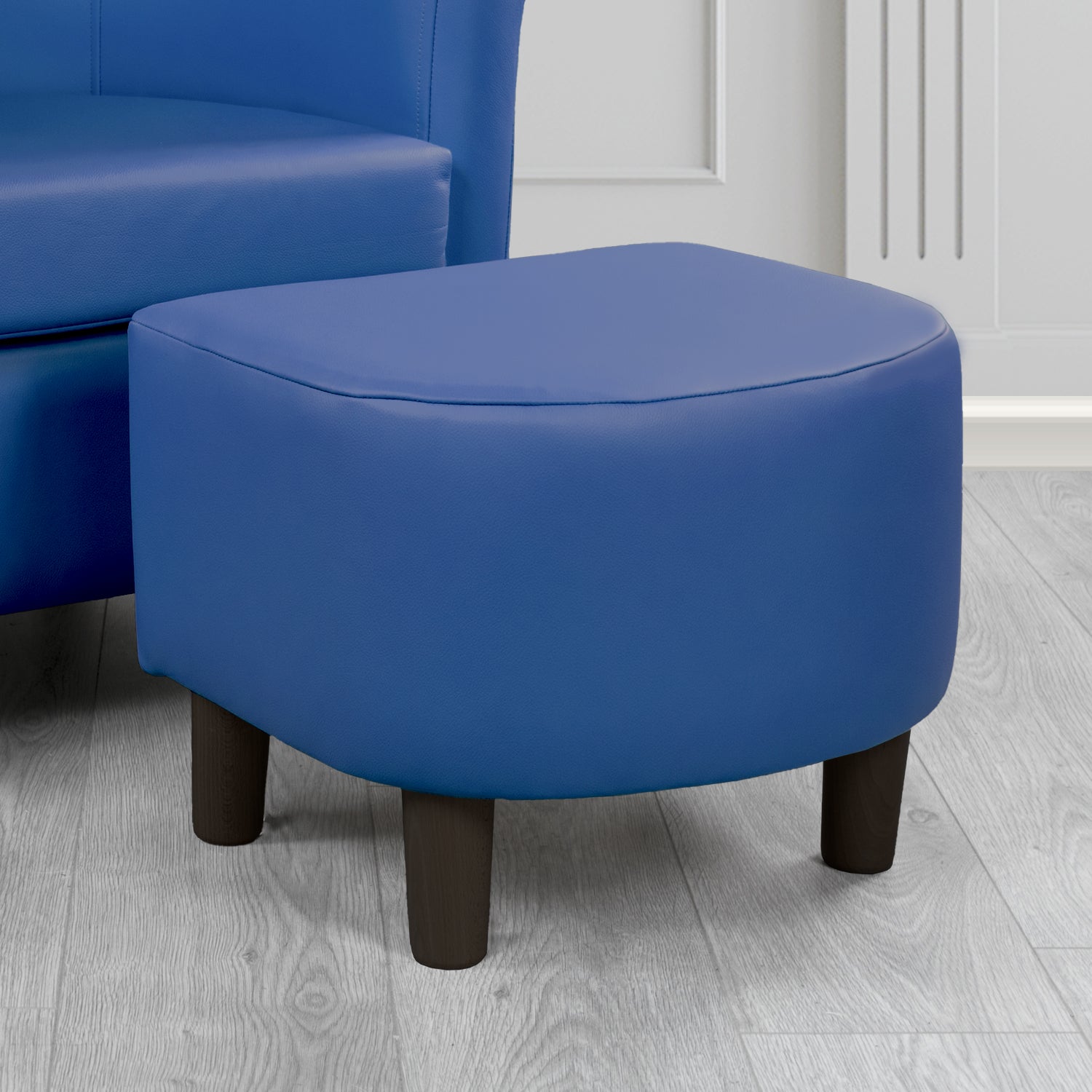 Tuscany Footstool in Crest Leather Shelly Crib 5 Genuine Leather