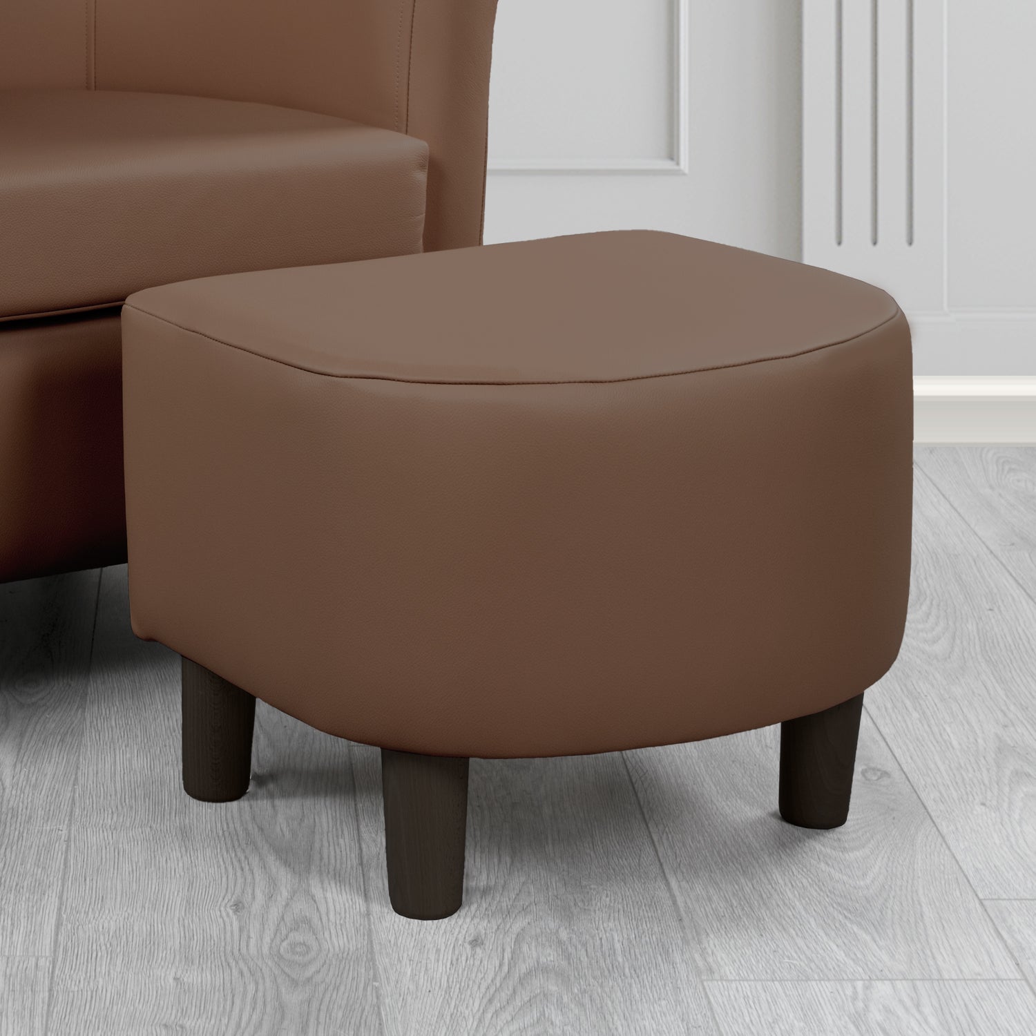 Tuscany Footstool in Shelly Crib 5 Genuine Leather