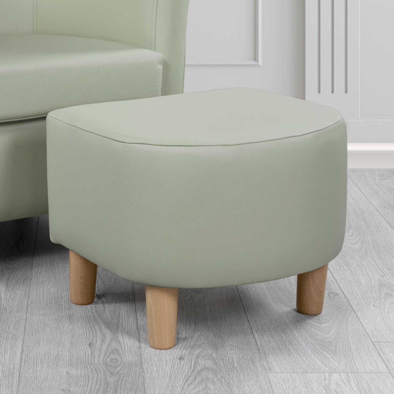 Tuscany Footstool in Shelly Crib 5 Genuine Leather