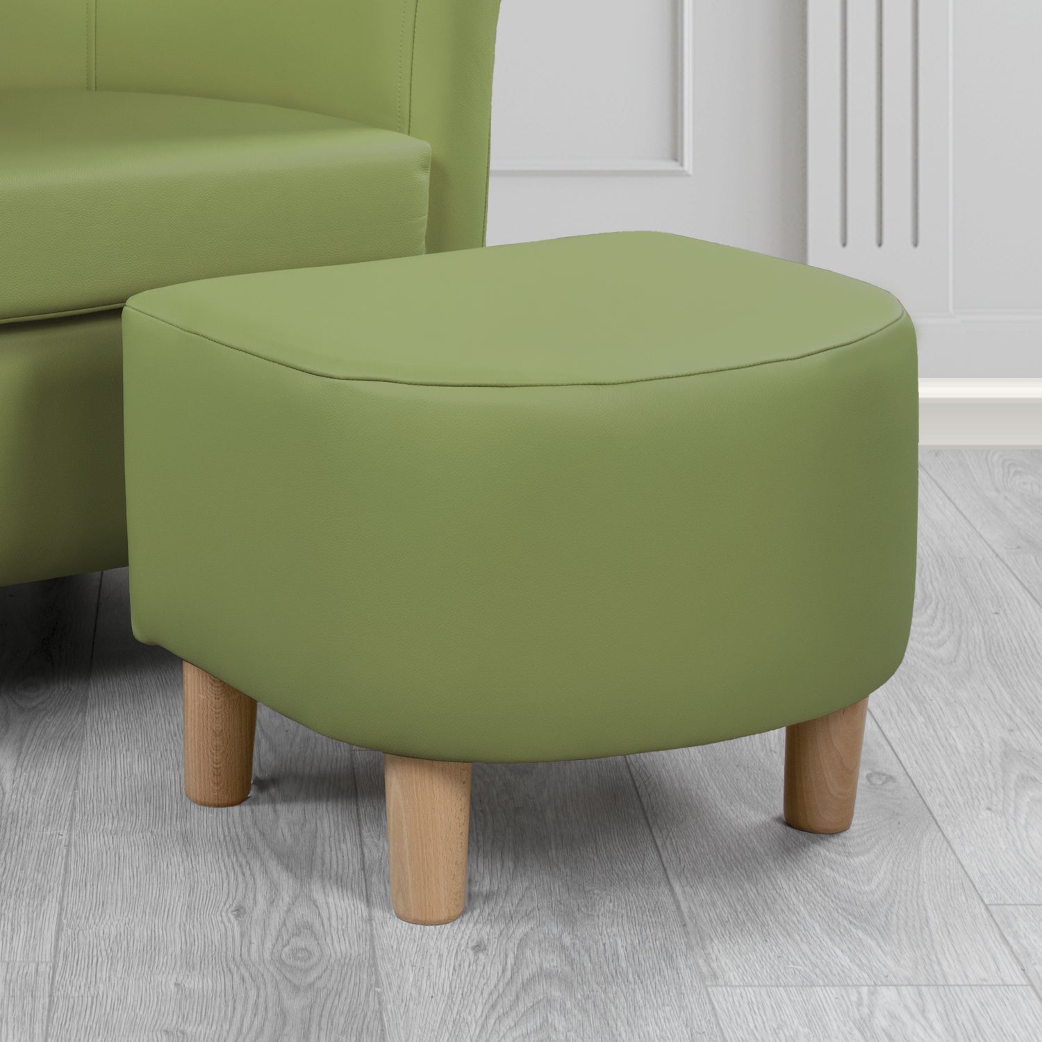 Tuscany Footstool in Shelly Crib 5 Genuine Leather