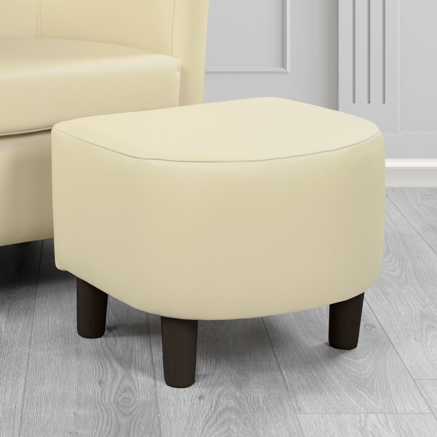 Tuscany Footstool in Shelly Crib 5 Genuine Leather