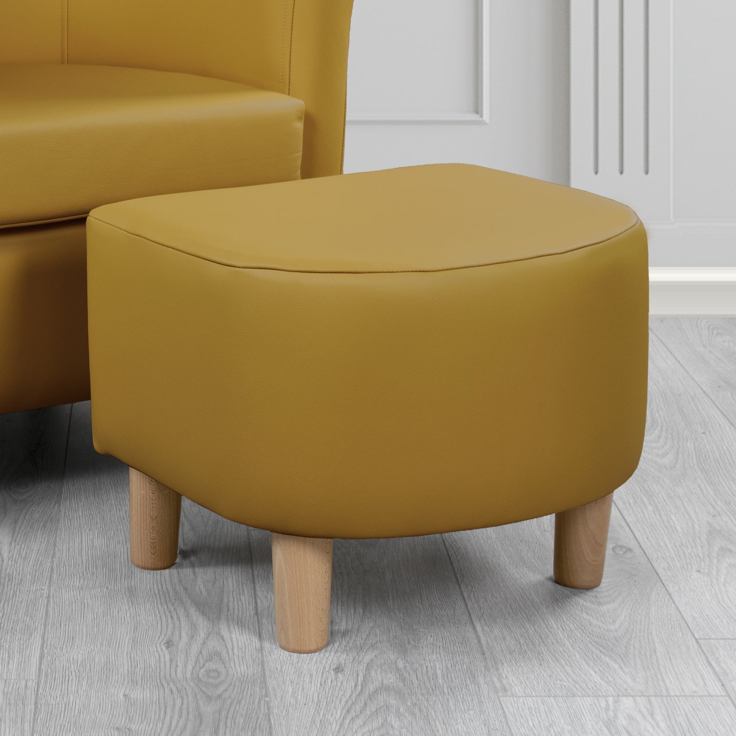 Tuscany Footstool in Shelly Crib 5 Genuine Leather