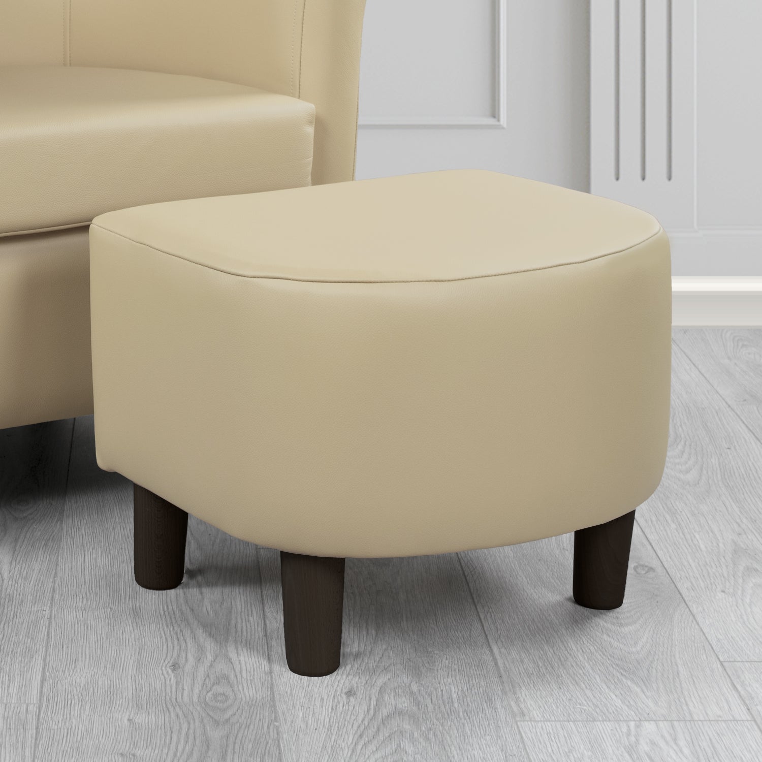 Tuscany Footstool in Shelly Crib 5 Genuine Leather