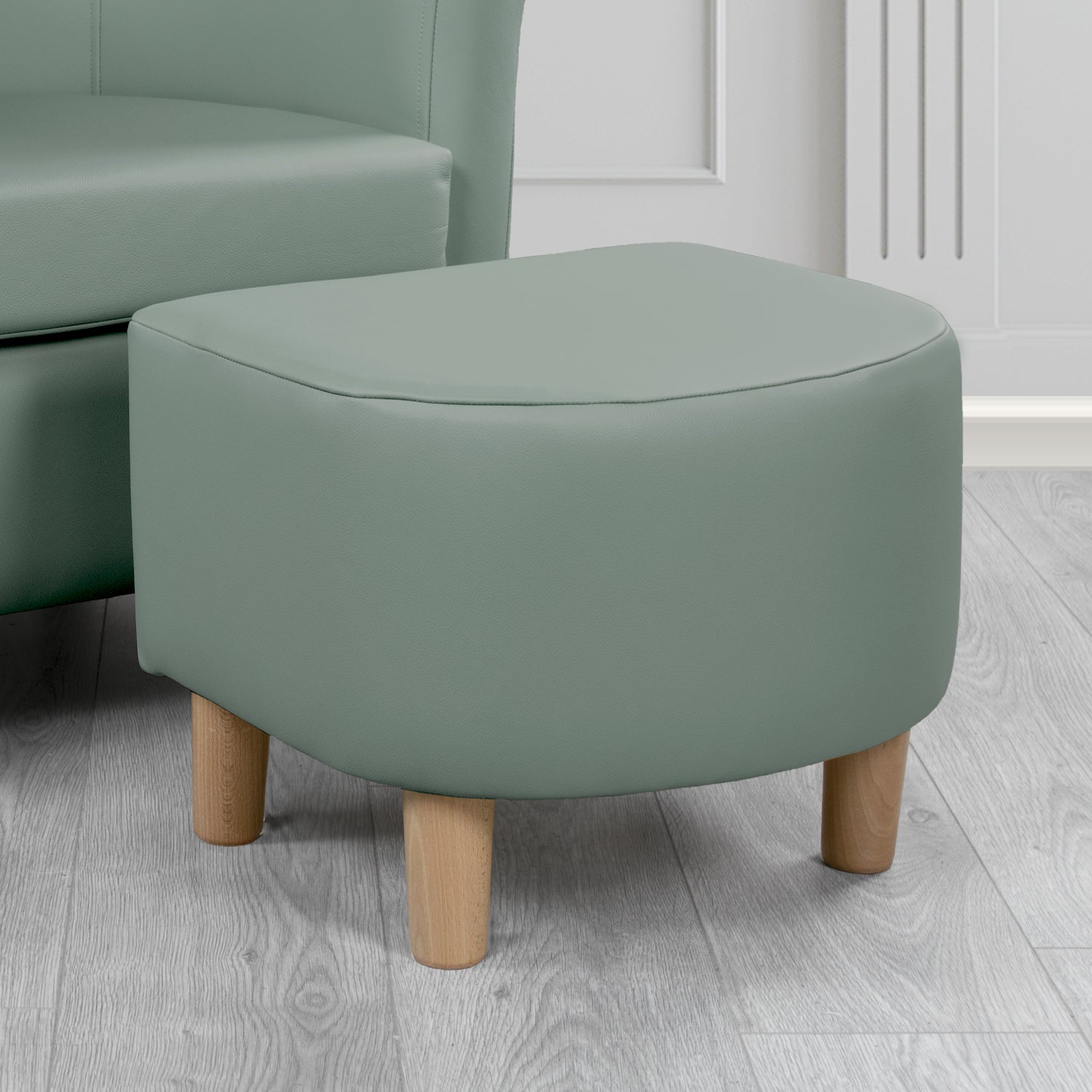 Tuscany Footstool in Shelly Crib 5 Genuine Leather