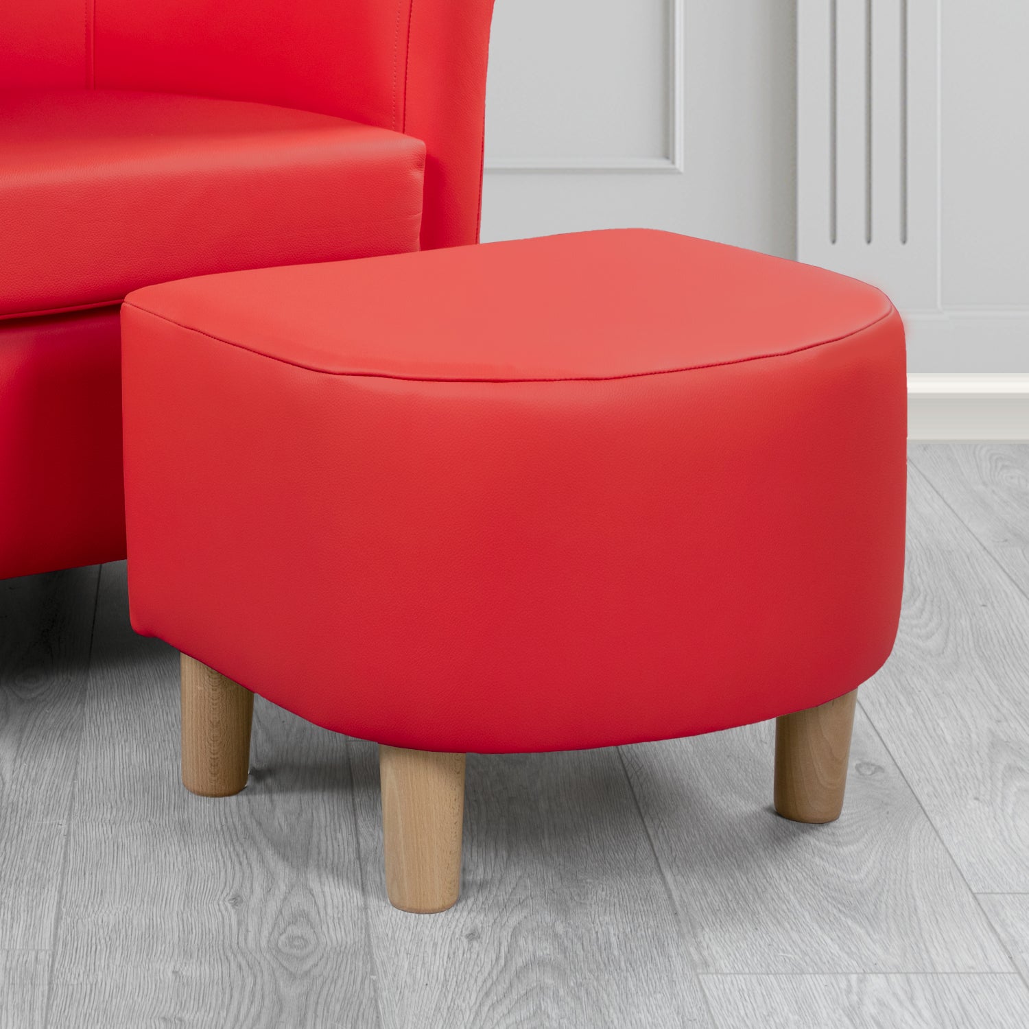 Tuscany Footstool in Shelly Crib 5 Genuine Leather
