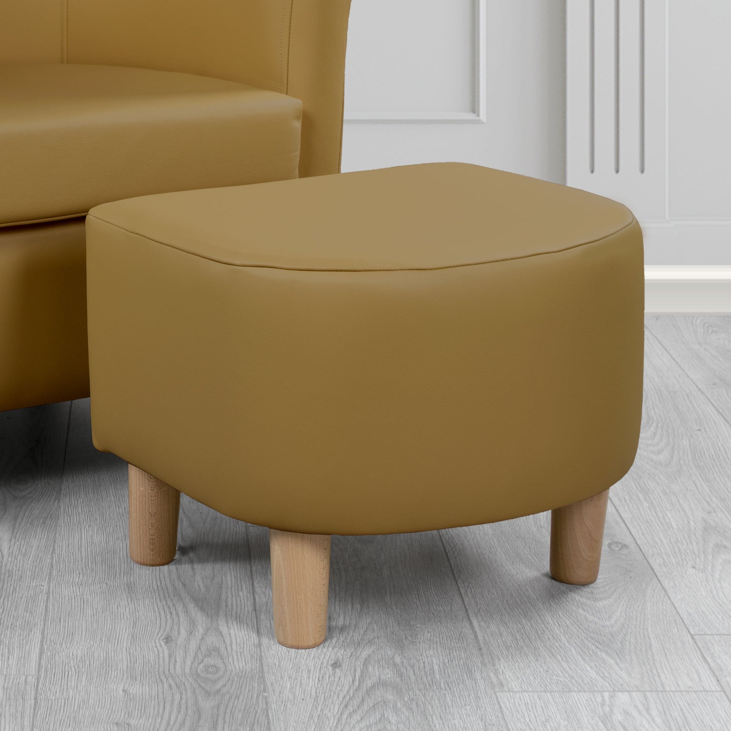 Tuscany Footstool in Shelly Crib 5 Genuine Leather