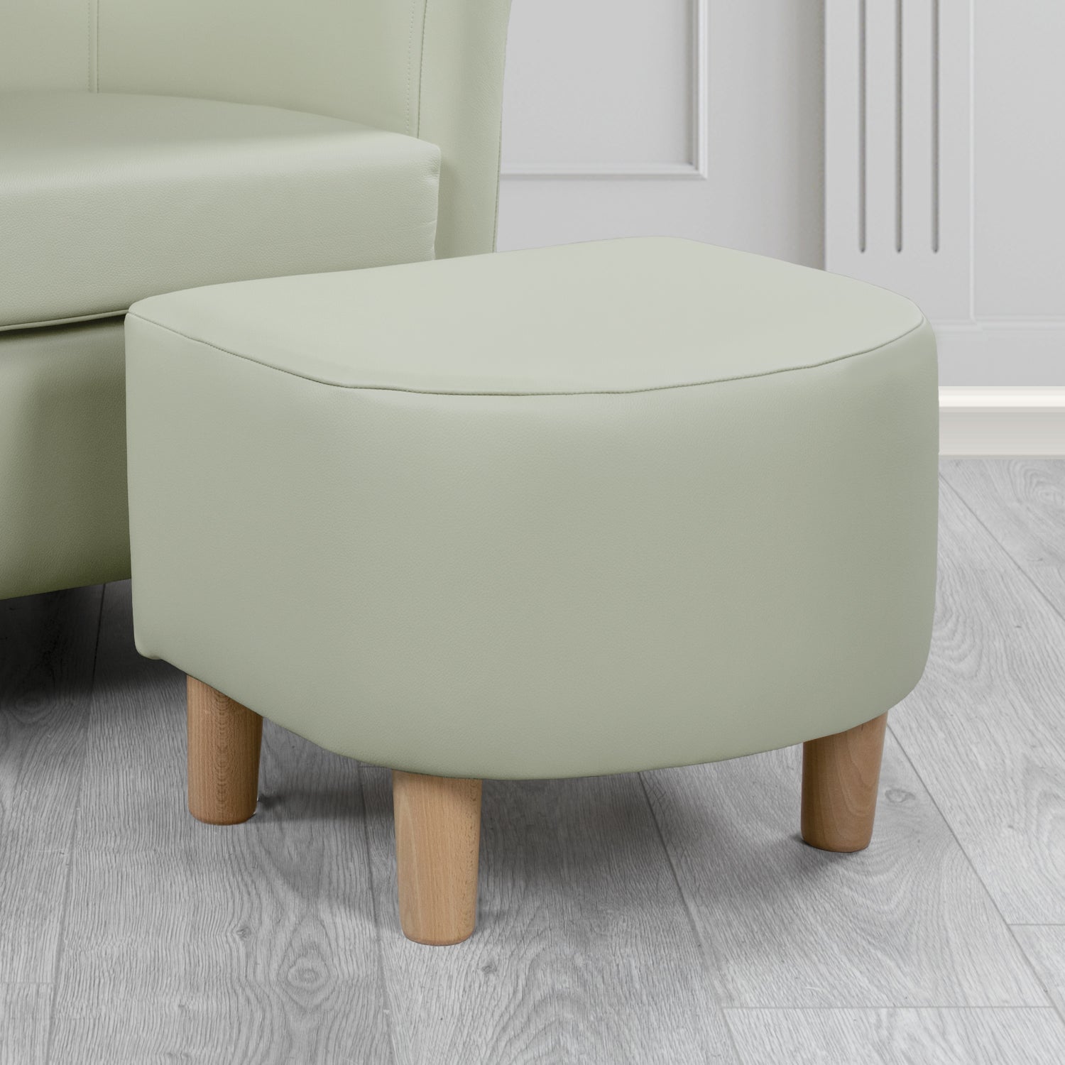 Tuscany Footstool in Shelly Crib 5 Genuine Leather