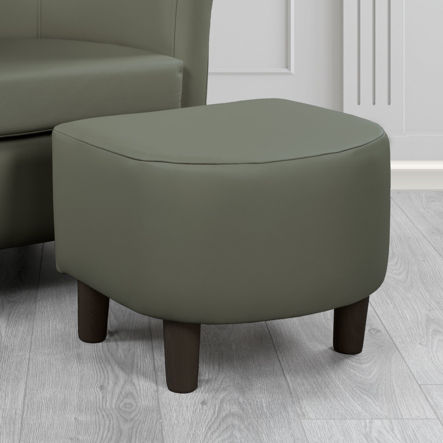 Tuscany Footstool in Shelly Crib 5 Genuine Leather