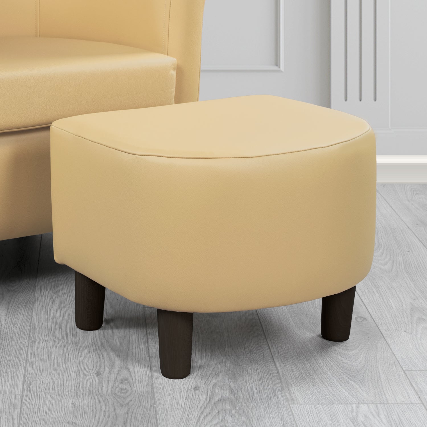 Tuscany Footstool in Shelly Crib 5 Genuine Leather