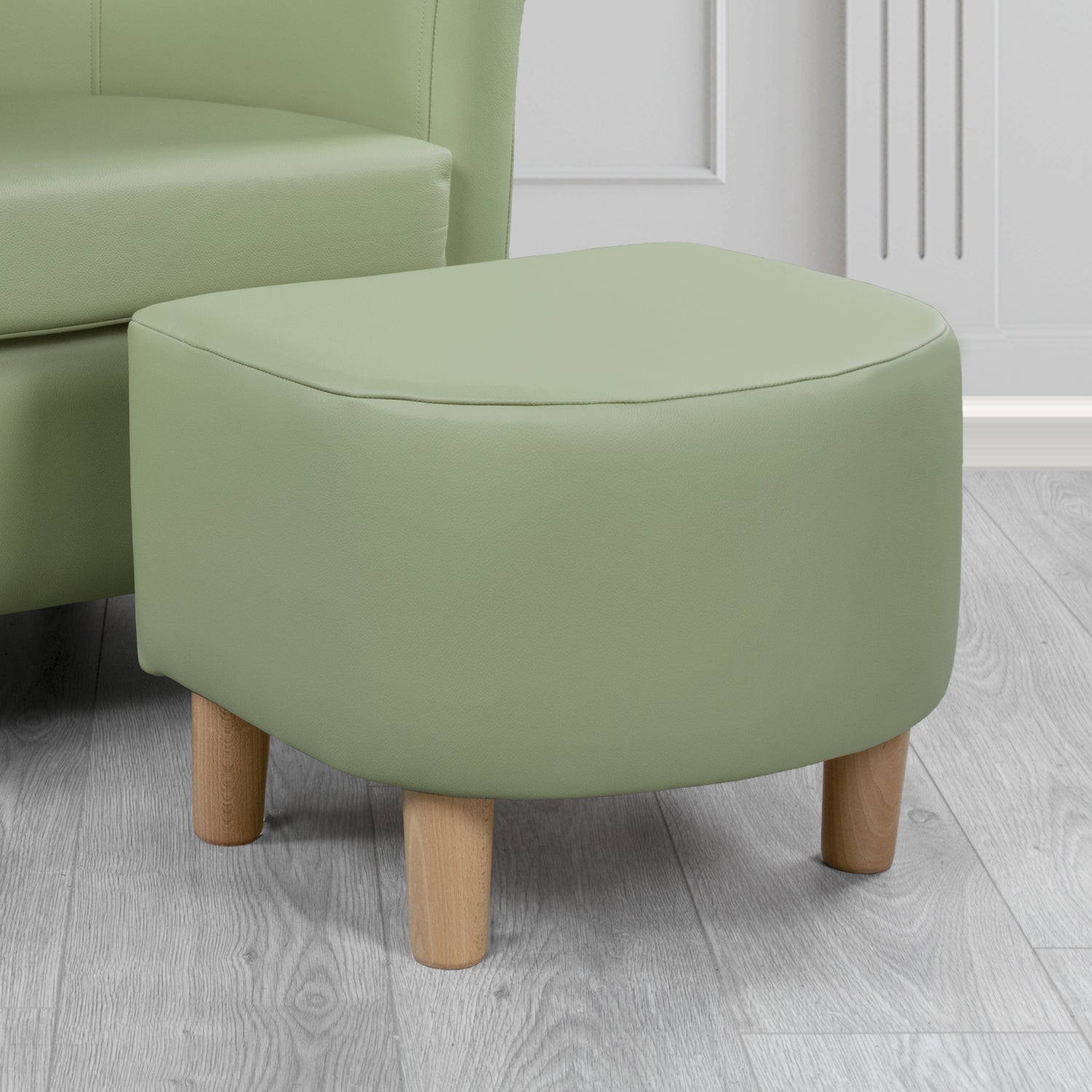 Tuscany Footstool in Shelly Crib 5 Genuine Leather