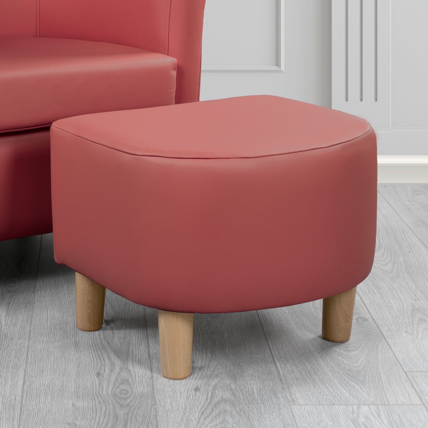 Tuscany Footstool in Shelly Crib 5 Genuine Leather