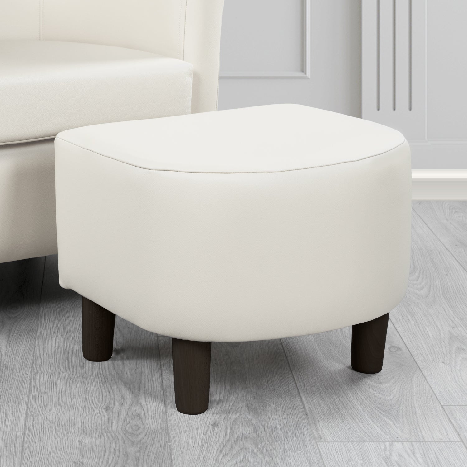 Tuscany Footstool in Shelly Crib 5 Genuine Leather