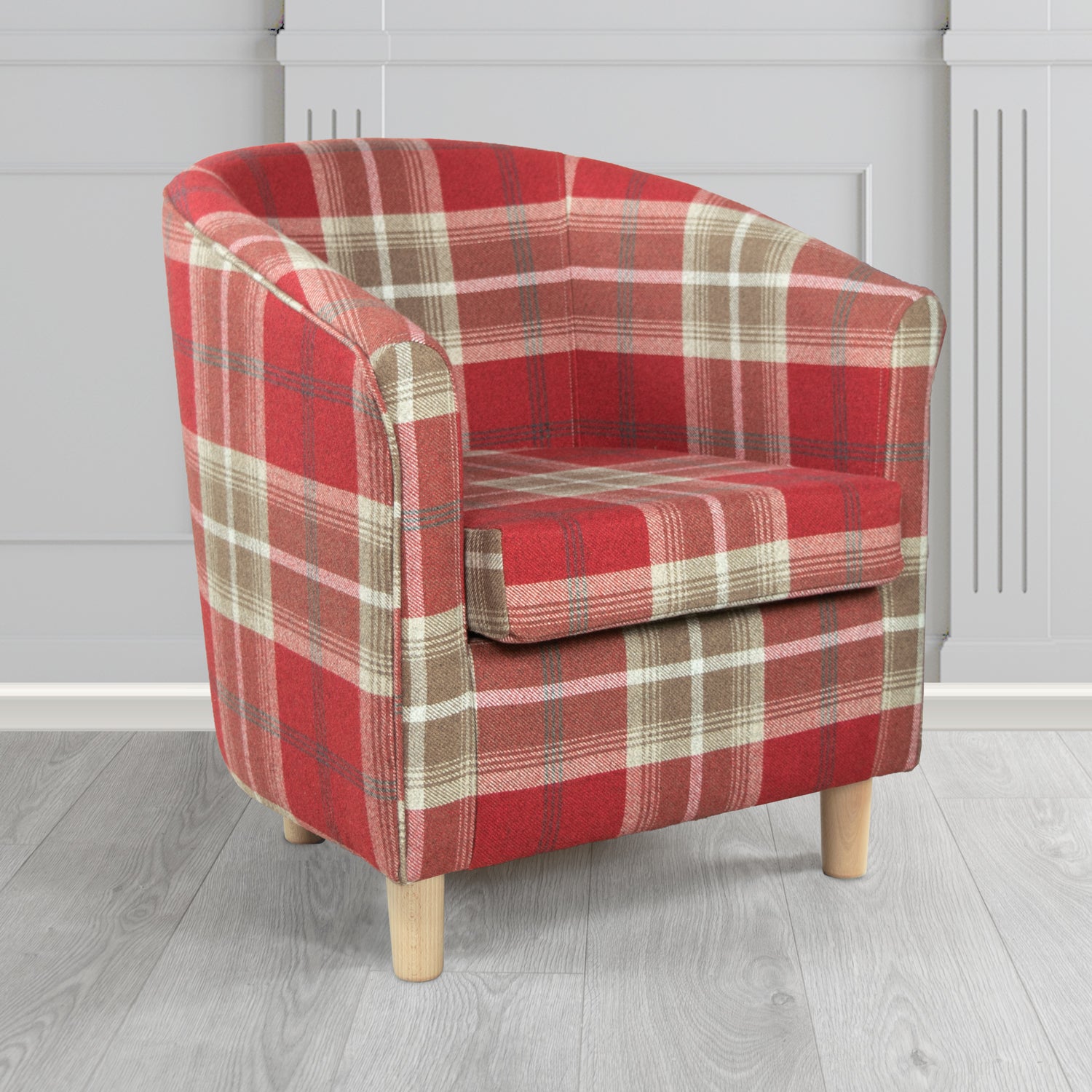 Tuscany Tub Chair in Balmoral Tartan Fabric