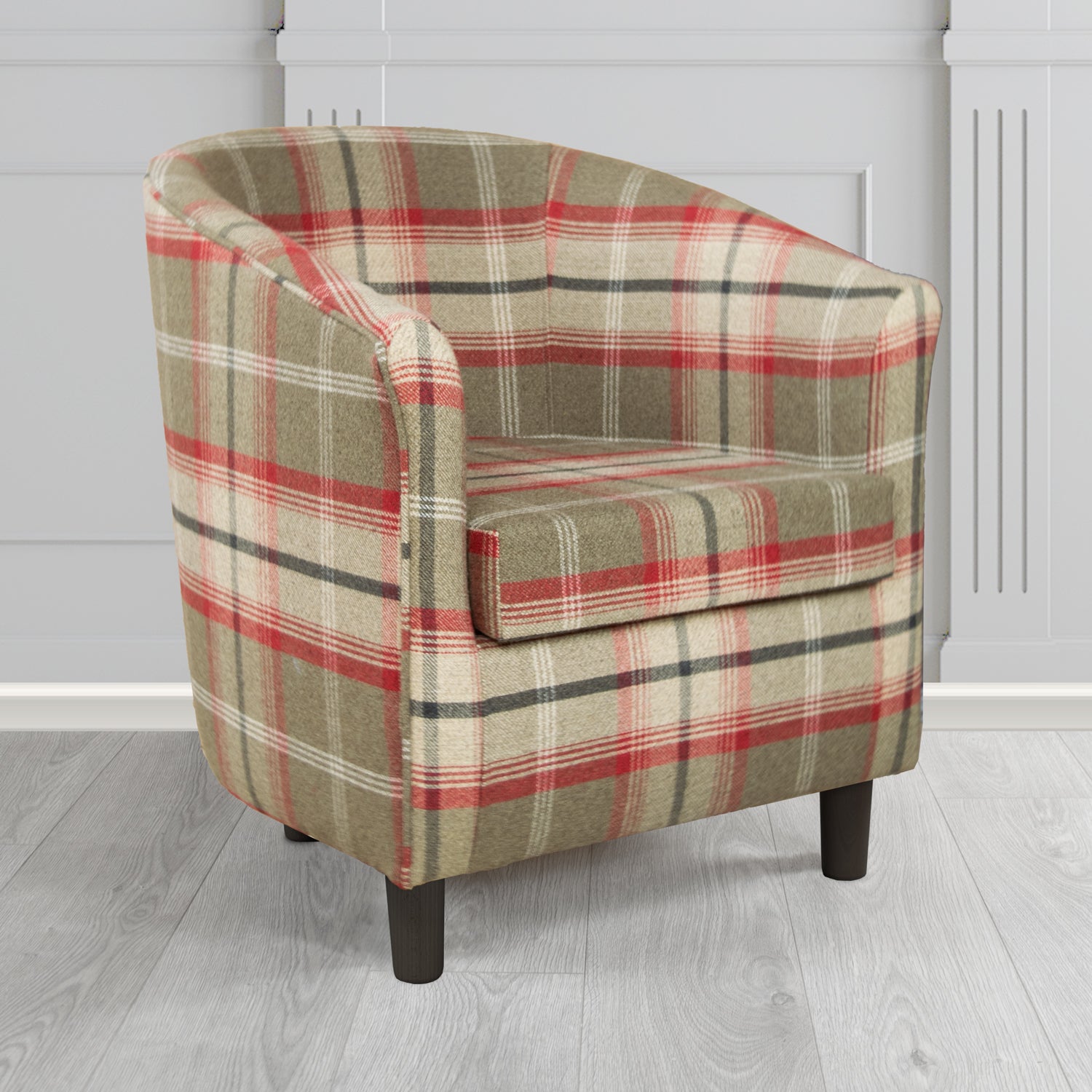Tuscany Tub Chair in Balmoral Tartan Fabric
