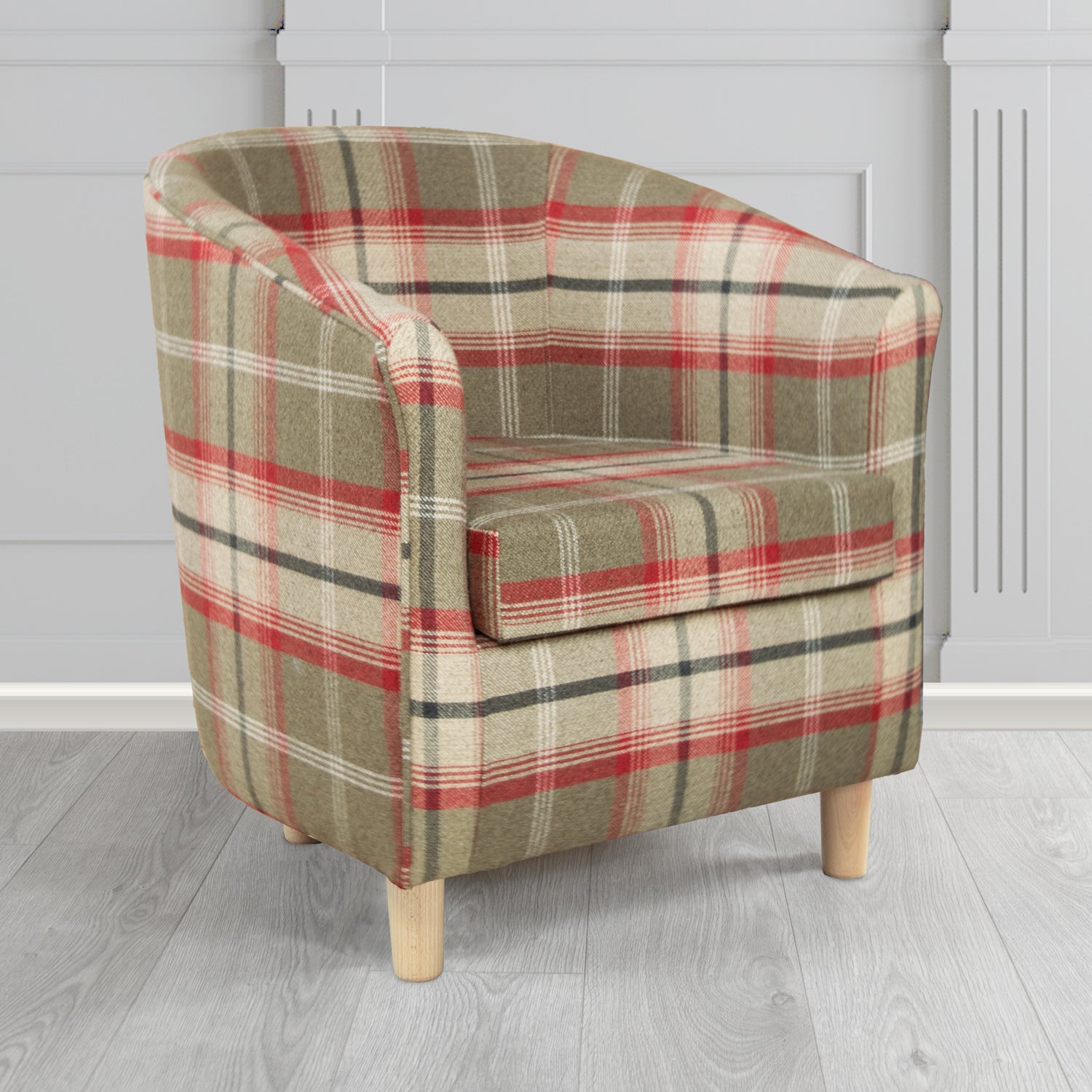 Tuscany Tub Chair in Balmoral Tartan Fabric