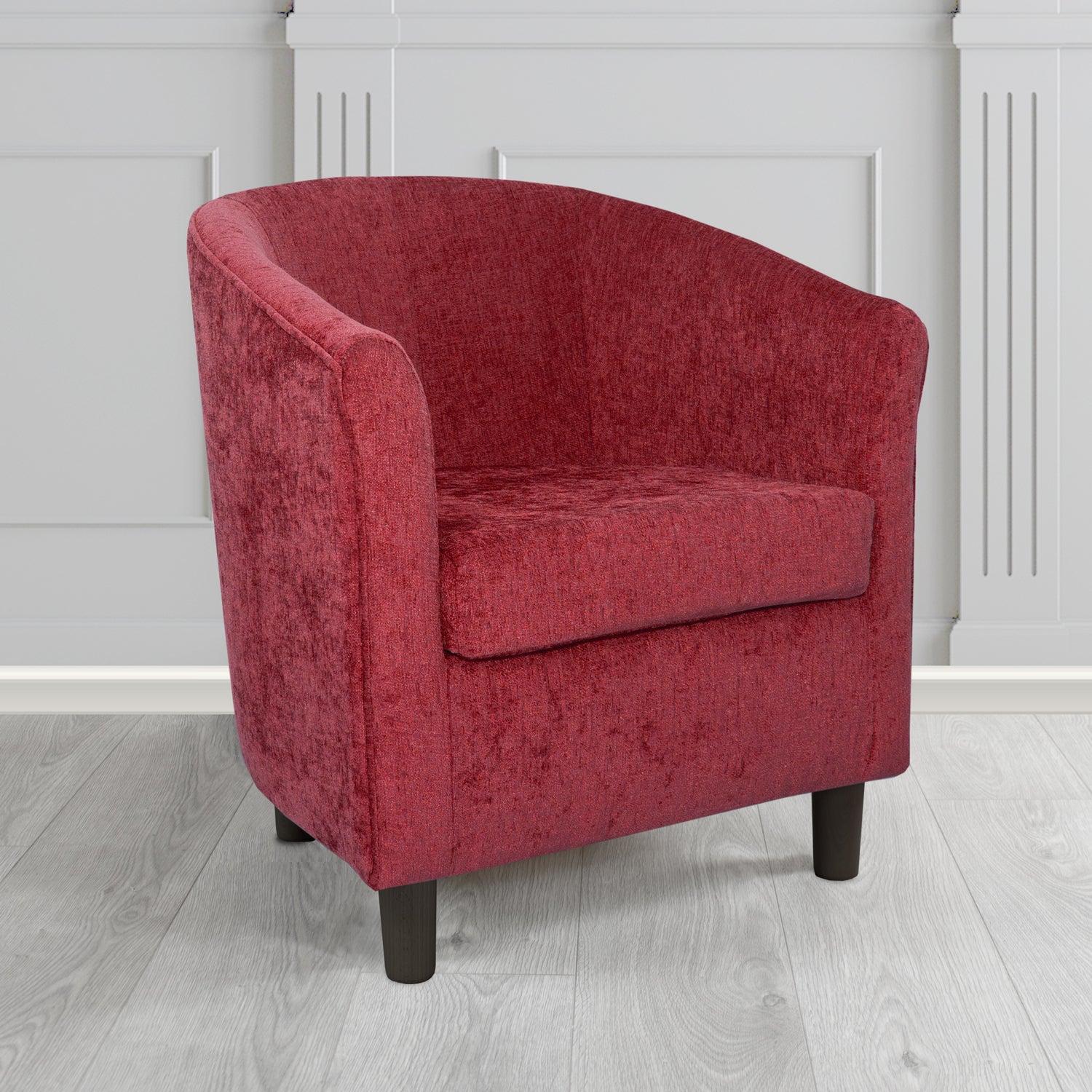Tuscany Tub Chair in Como Crib 5 Plain Chenille Fabric