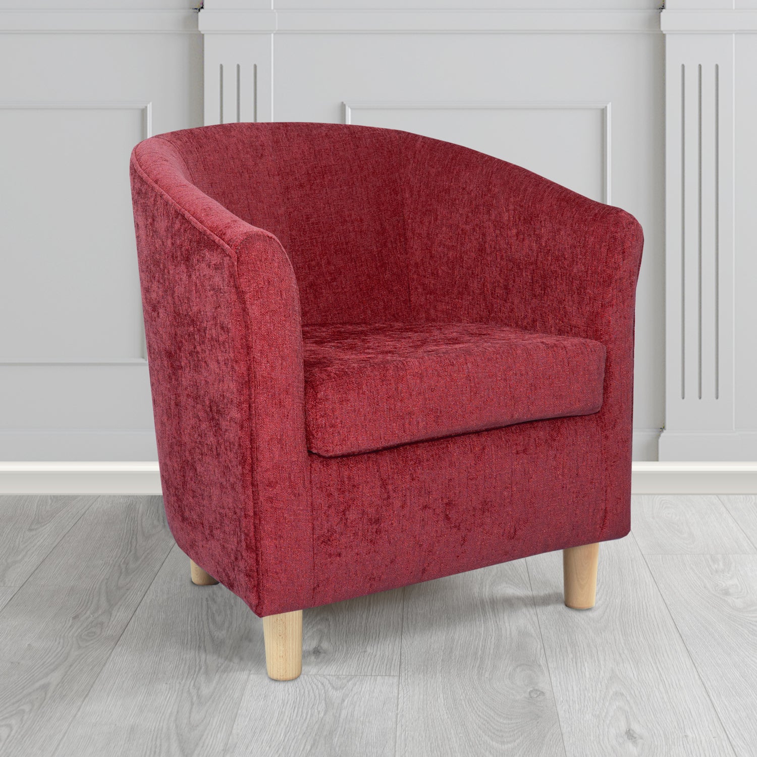 Tuscany Tub Chair in Como Crib 5 Plain Chenille Fabric