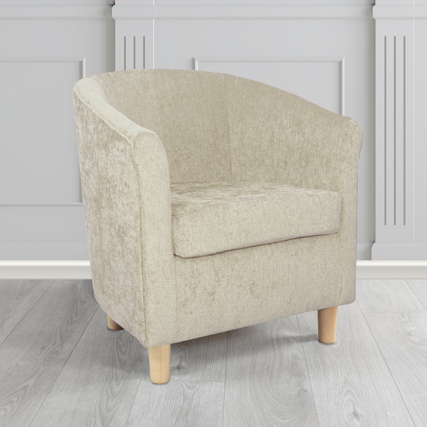 Tuscany Tub Chair in Como Crib 5 Plain Chenille Fabric