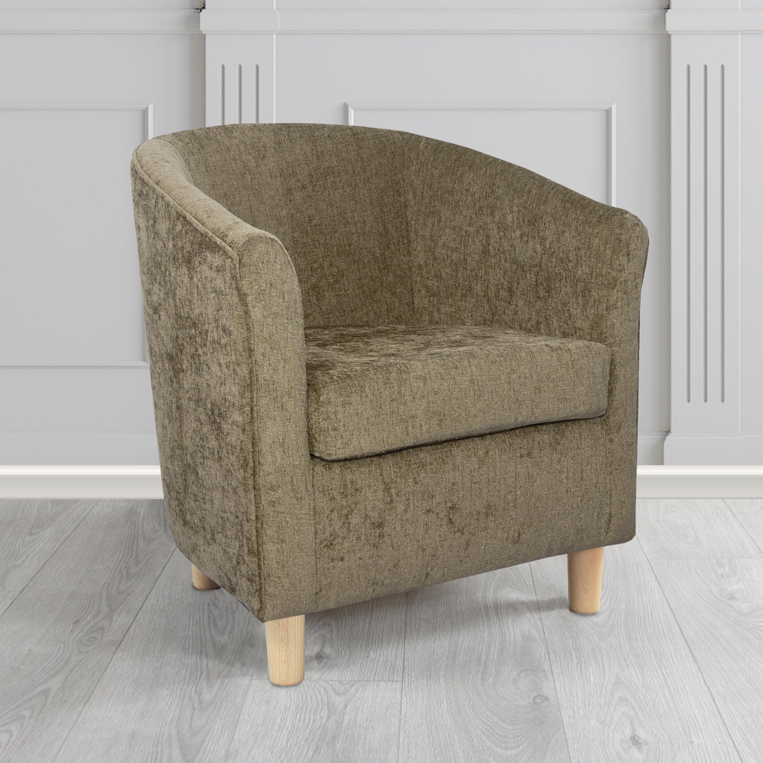 Tuscany Tub Chair in Como Crib 5 Plain Chenille Fabric